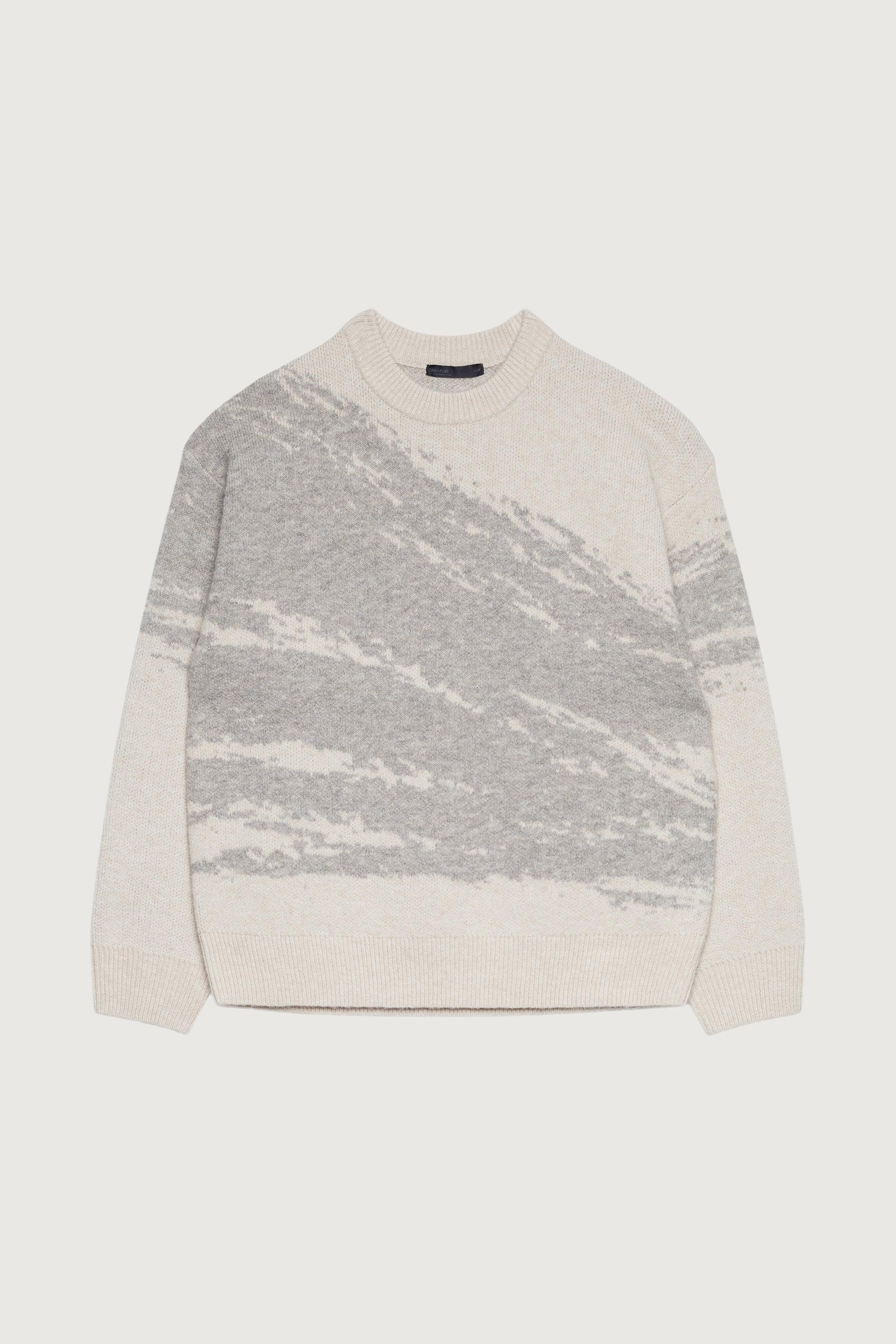 PAINT BRUSH EFFECT CREWNECK SWEATER by OAK + FORT