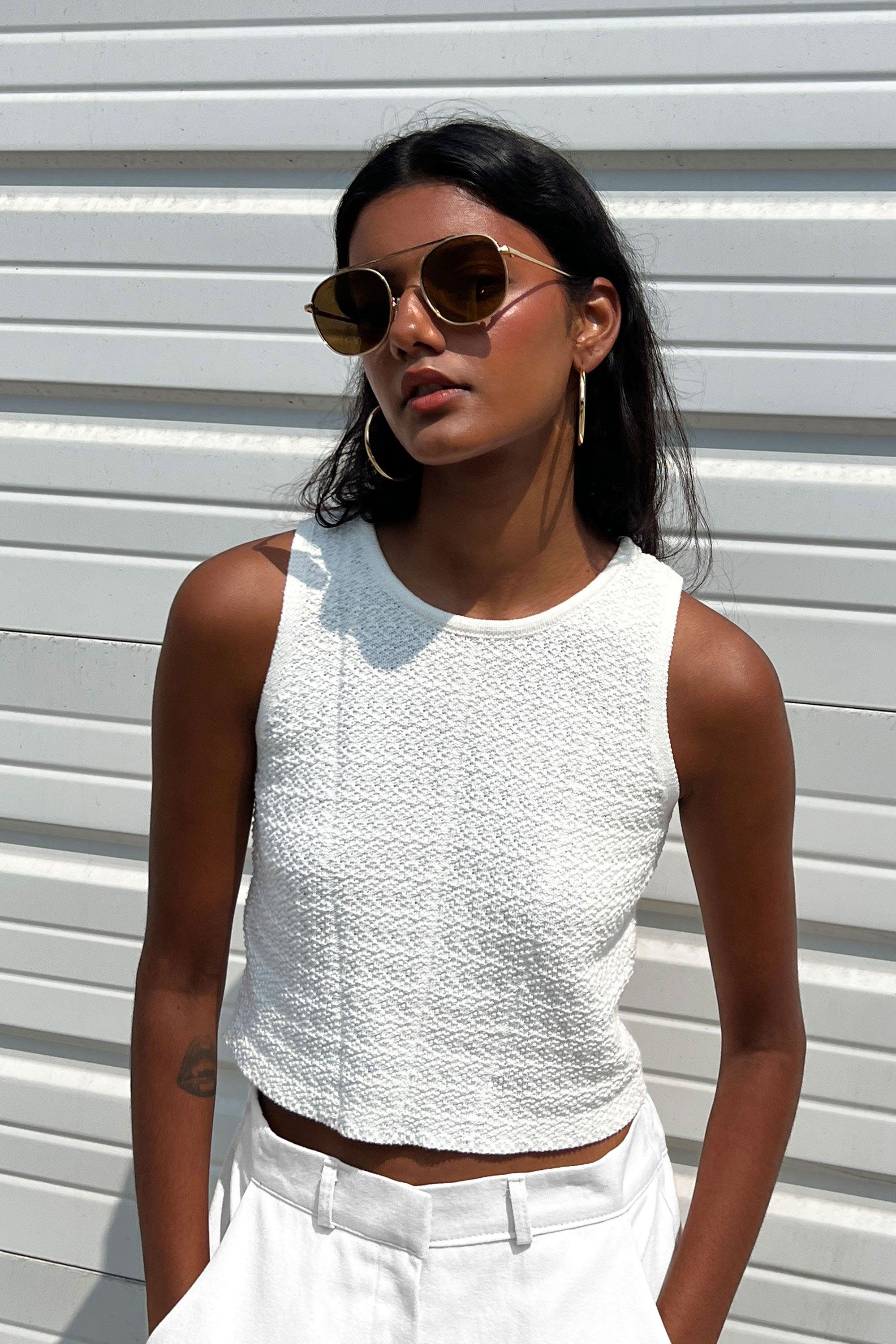 PATTERNED CROP TOP by OAK + FORT
