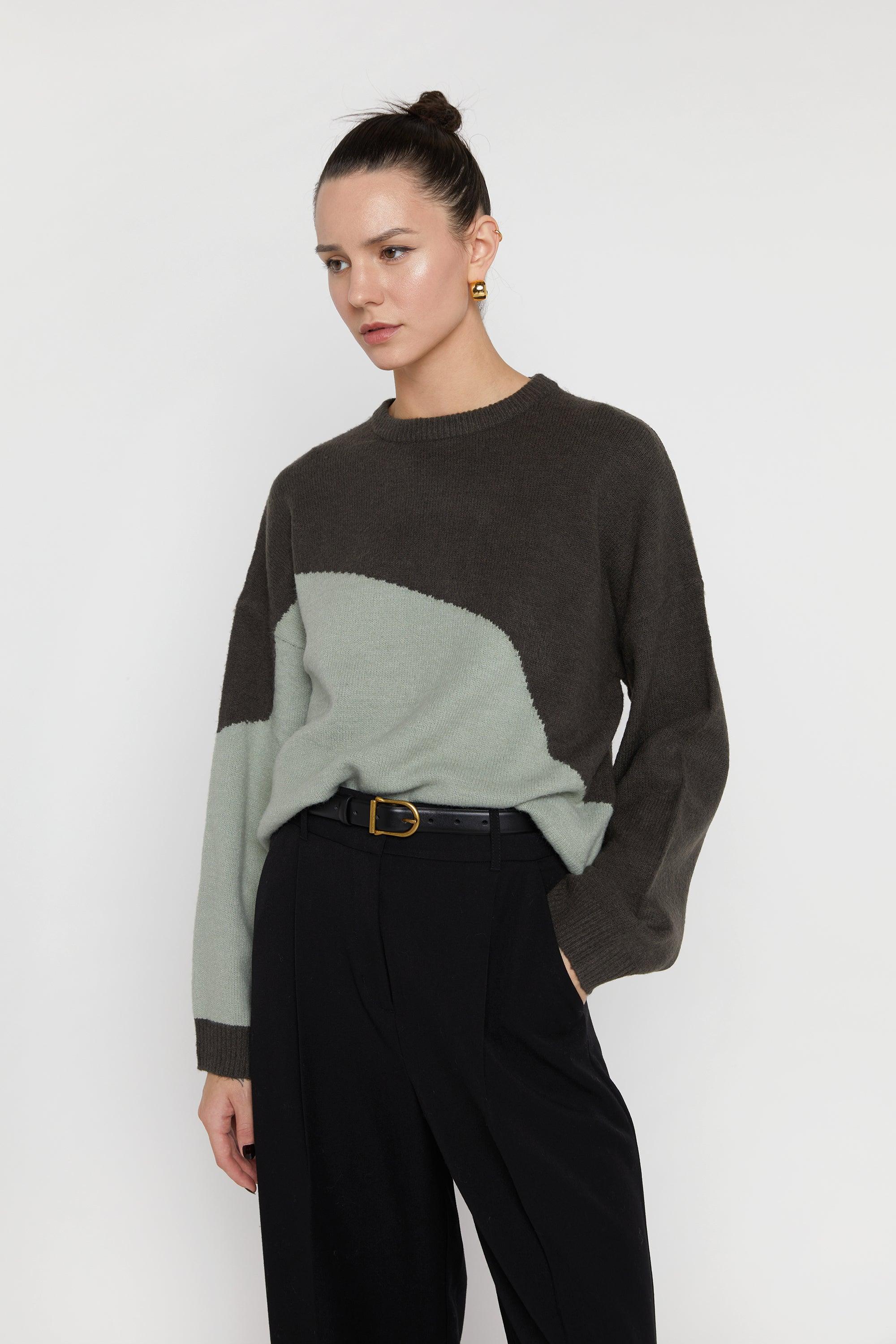 PATTERNED KNIT SWEATER by OAK + FORT