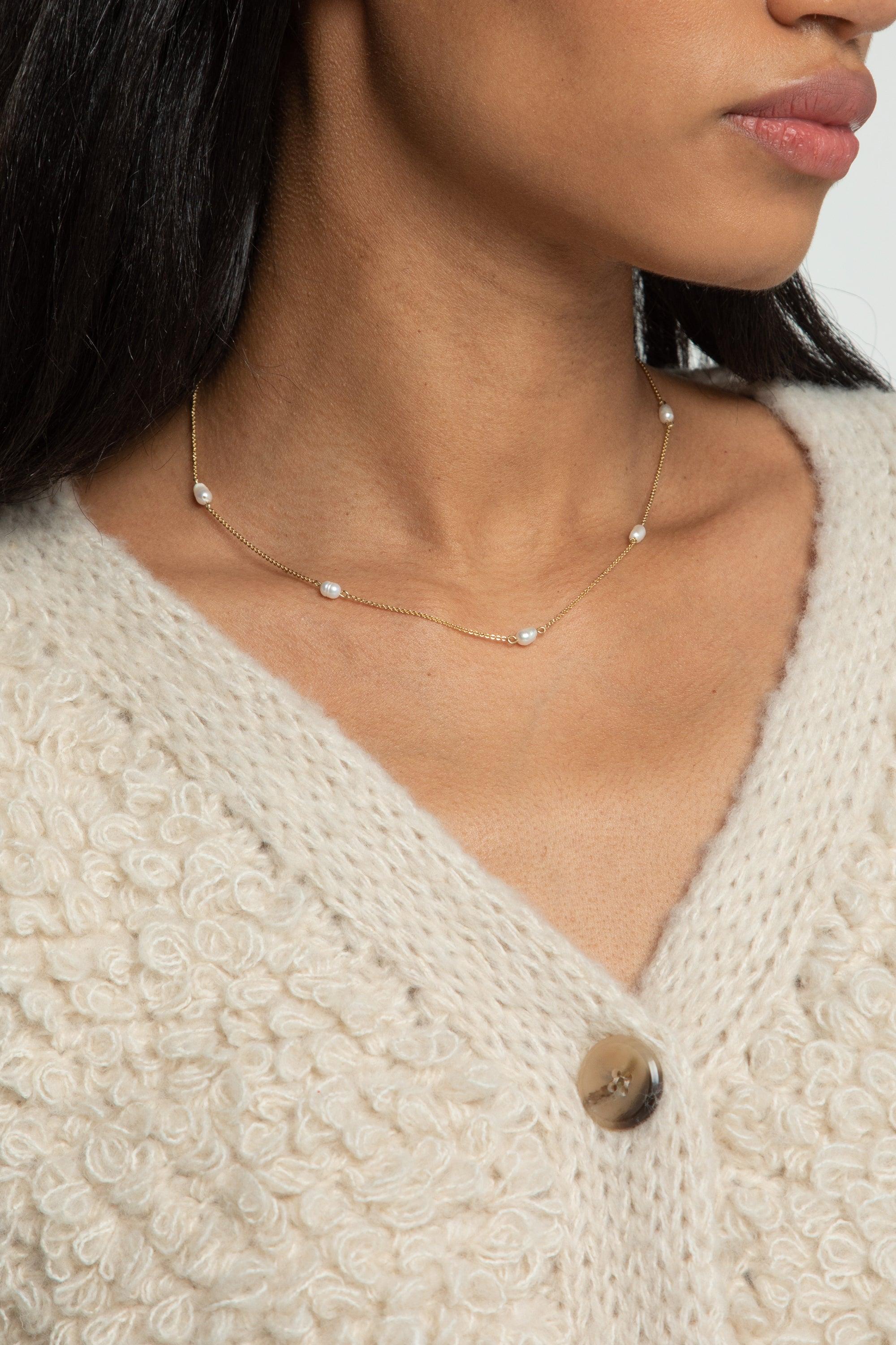 PEARL DETAIL NECKLACE by OAK + FORT