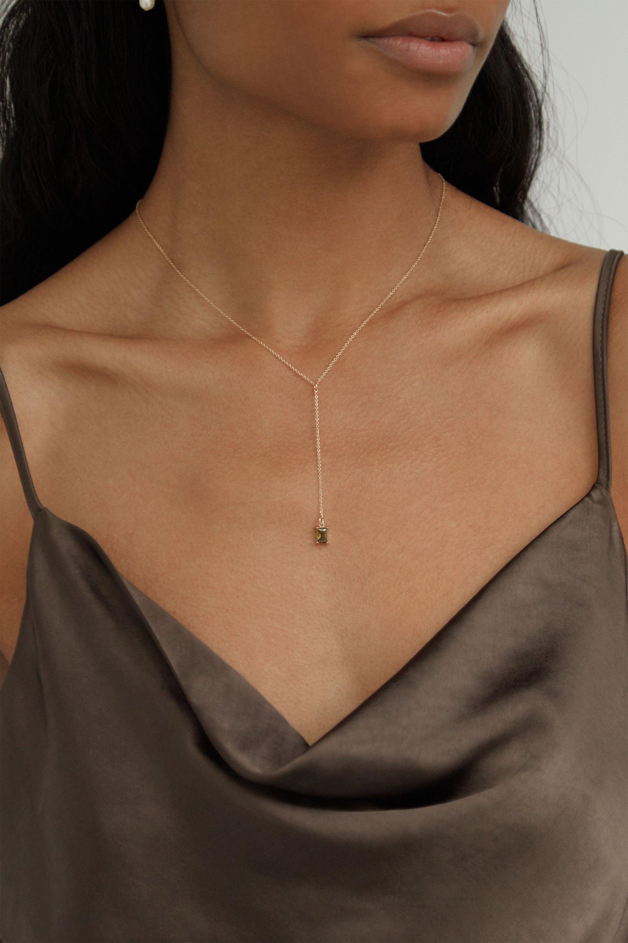 PENDANT DROP NECKLACE by OAK + FORT