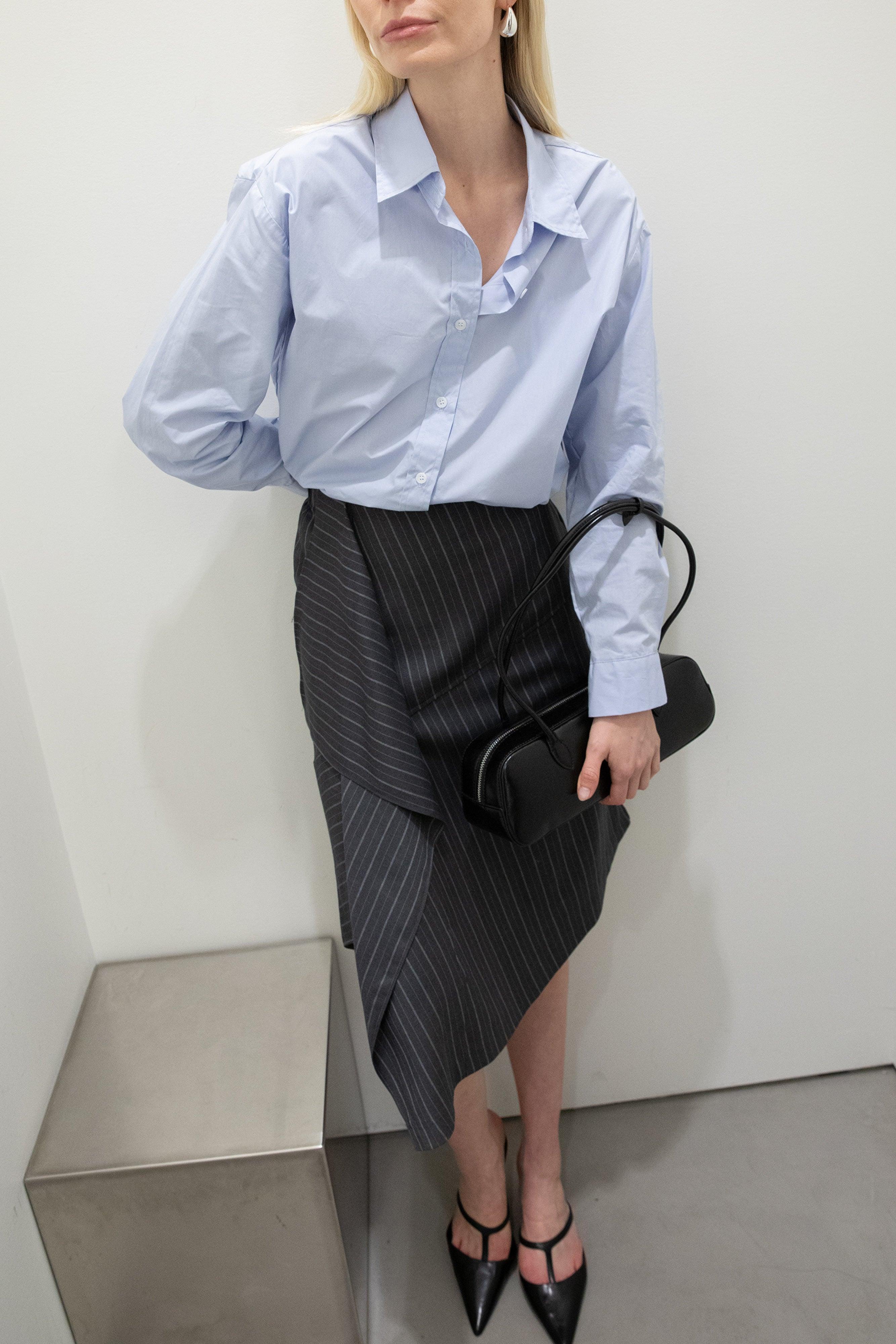 PINSTRIPE MIDI SKIRT by OAK + FORT