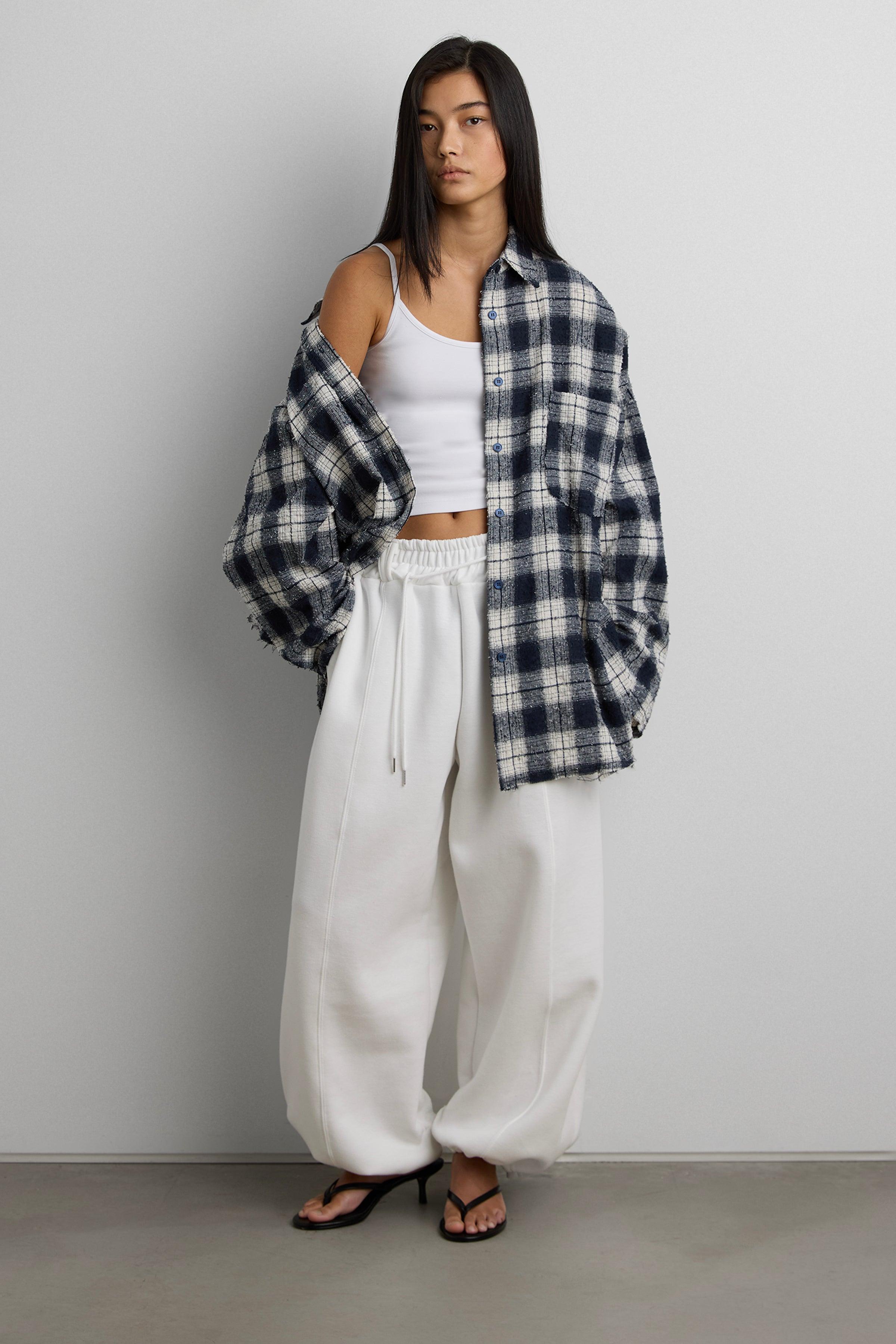 PLAID DISTRESSED VINTAGE SHIRT by OAK + FORT