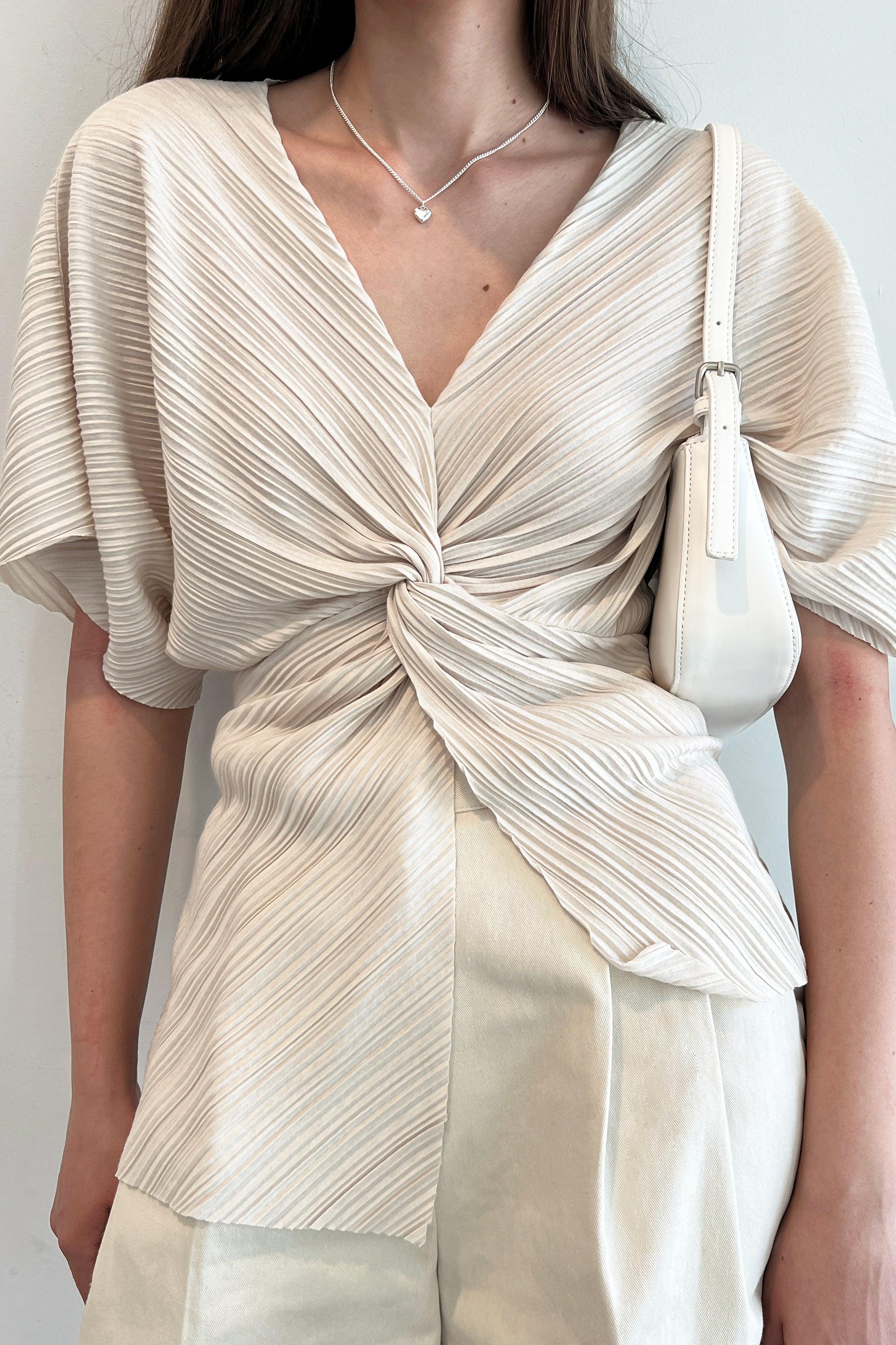 PLEATED FRONT TWIST TOP by OAK + FORT
