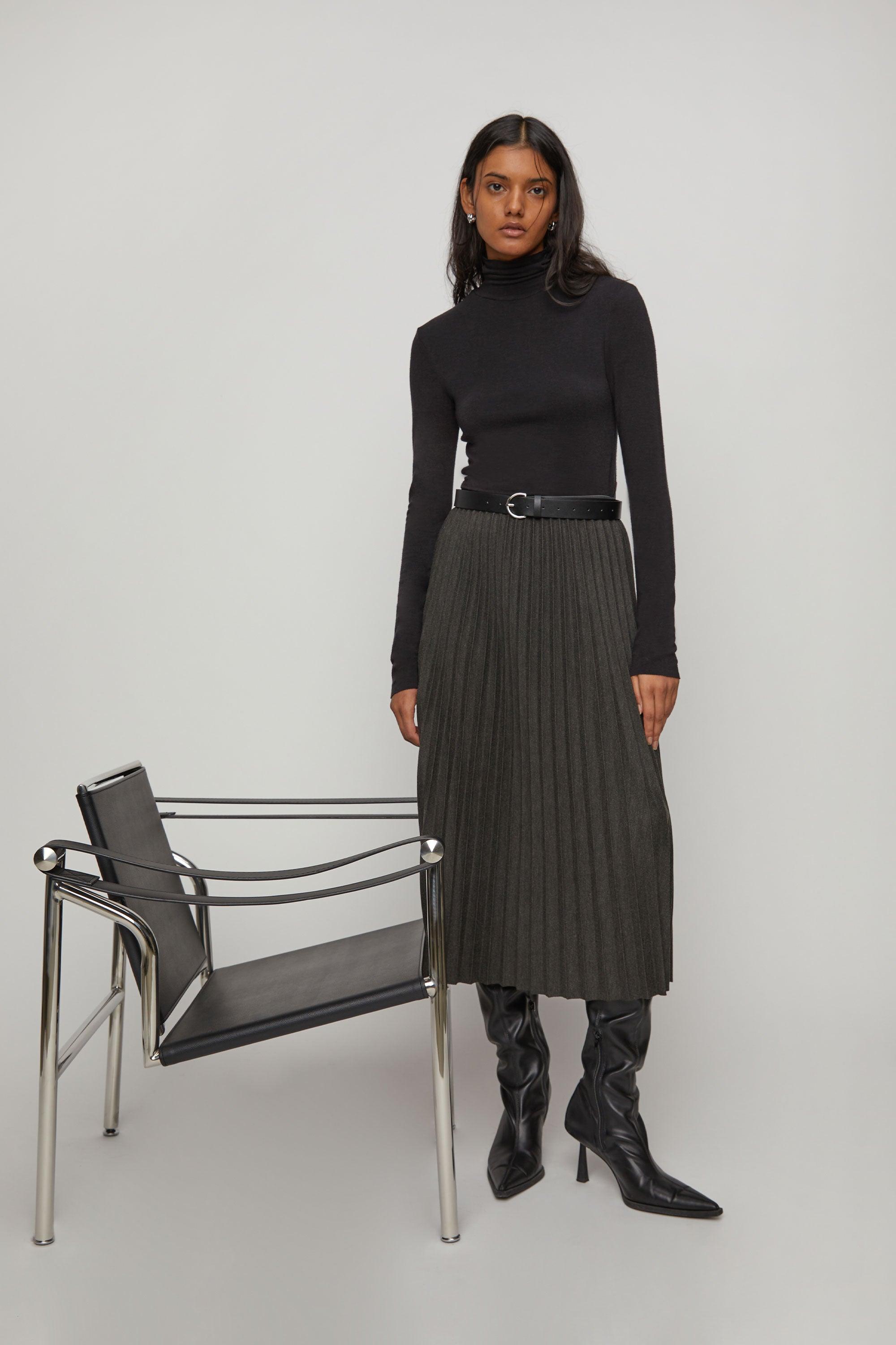 PLEATED MIDI SKIRT by OAK + FORT