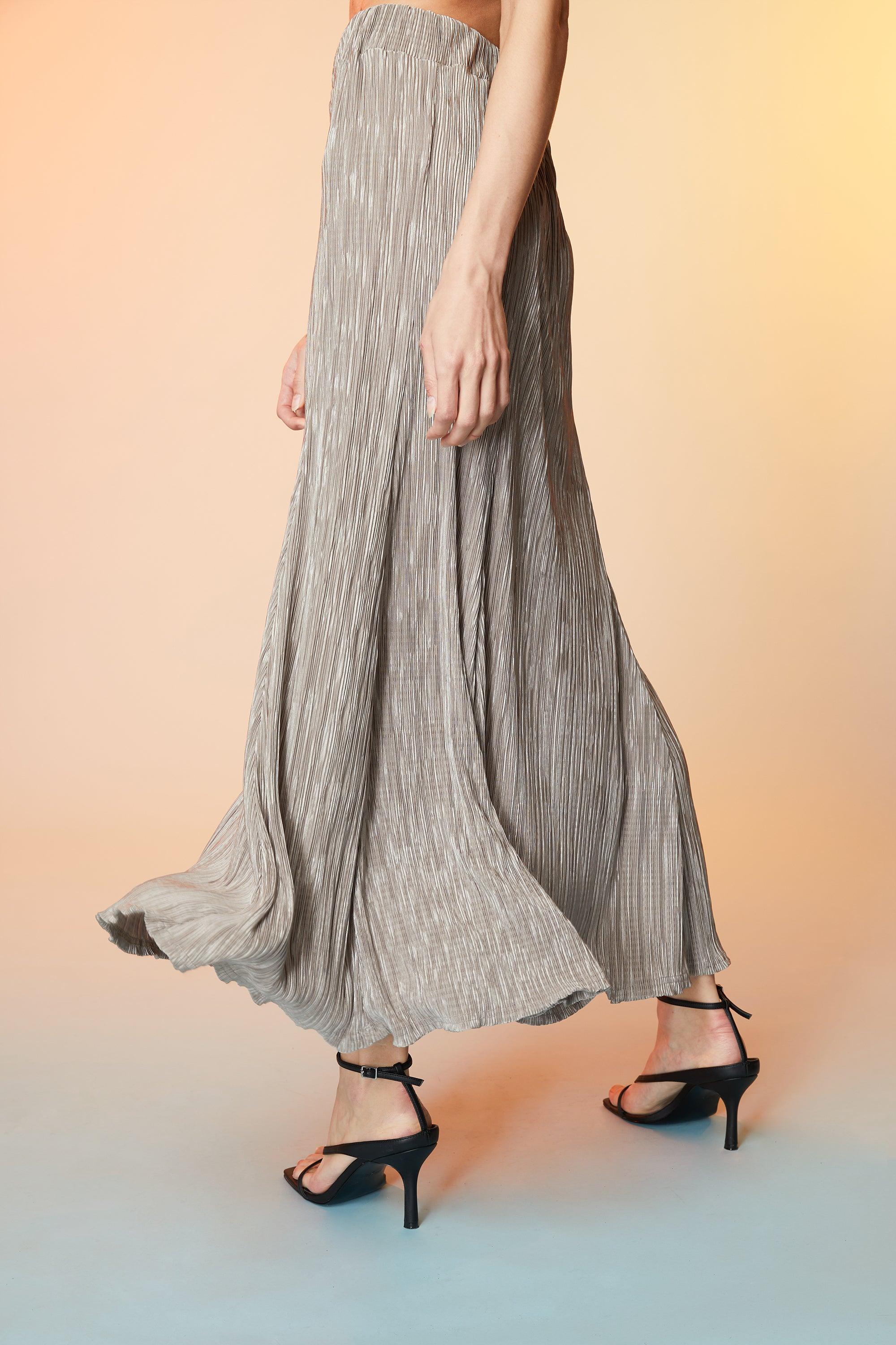 PLEATED MIDI SKIRT by OAK + FORT