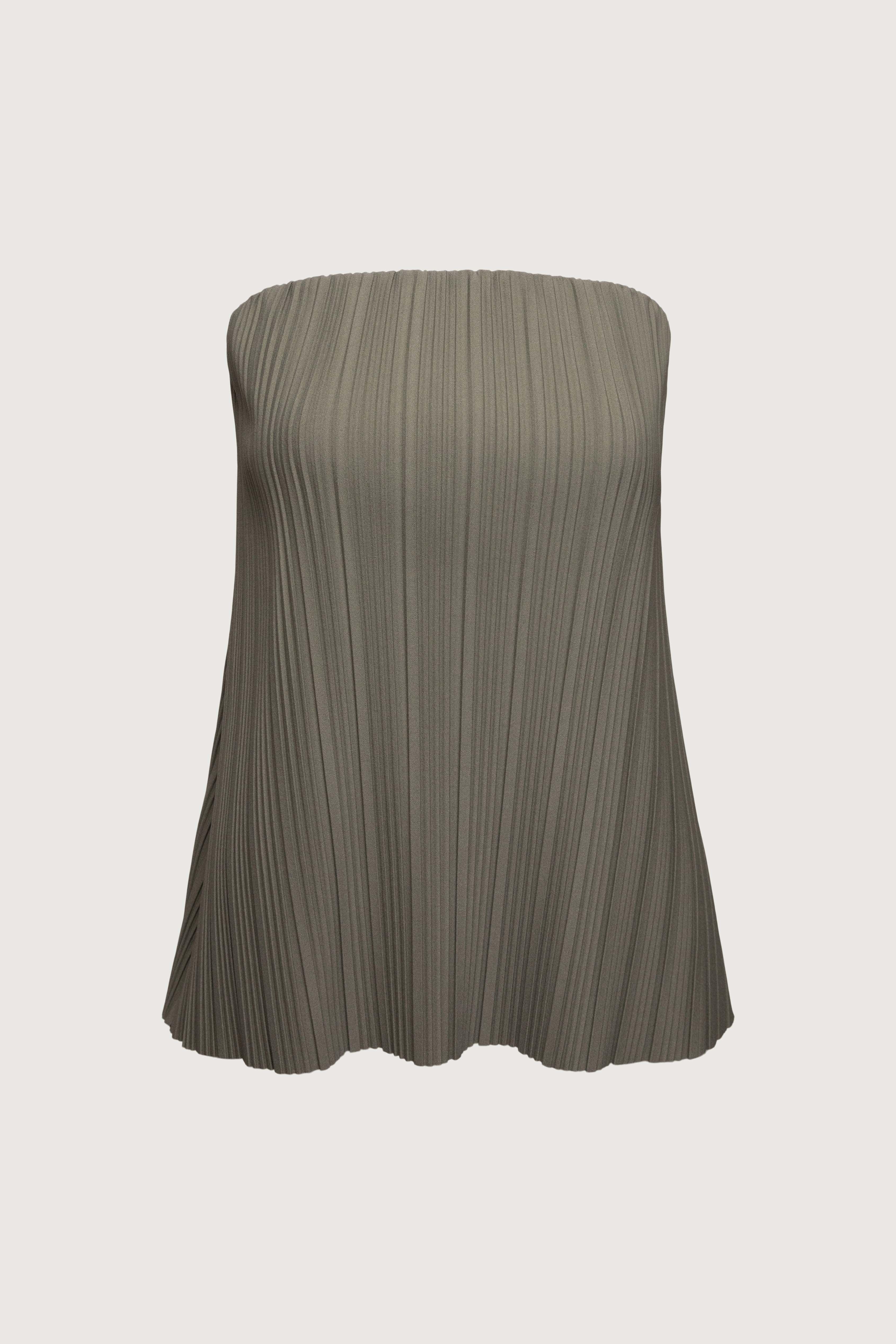 PLEATED TUBE TOP by OAK + FORT
