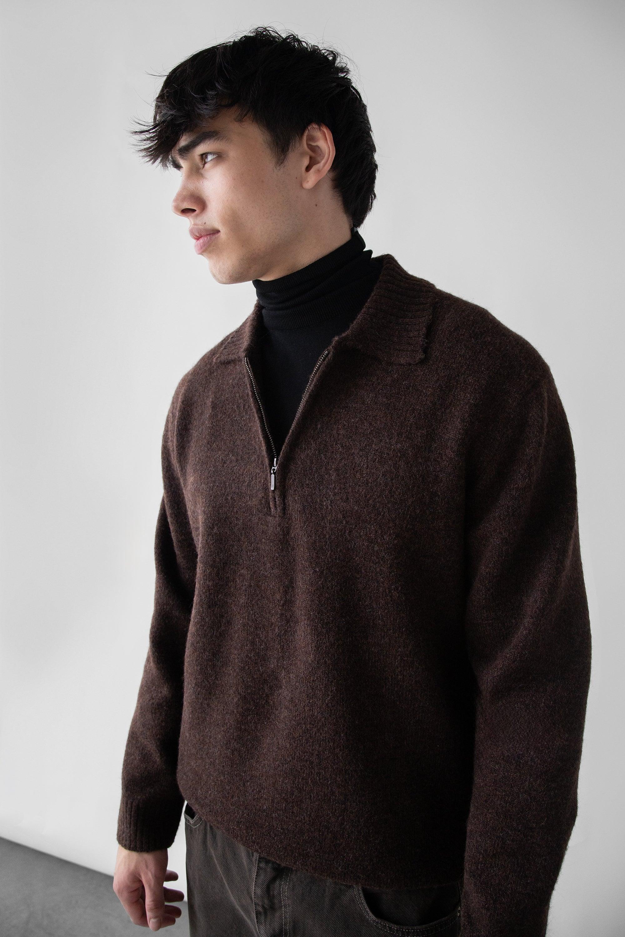 POLO HALF ZIP SWEATER by OAK + FORT