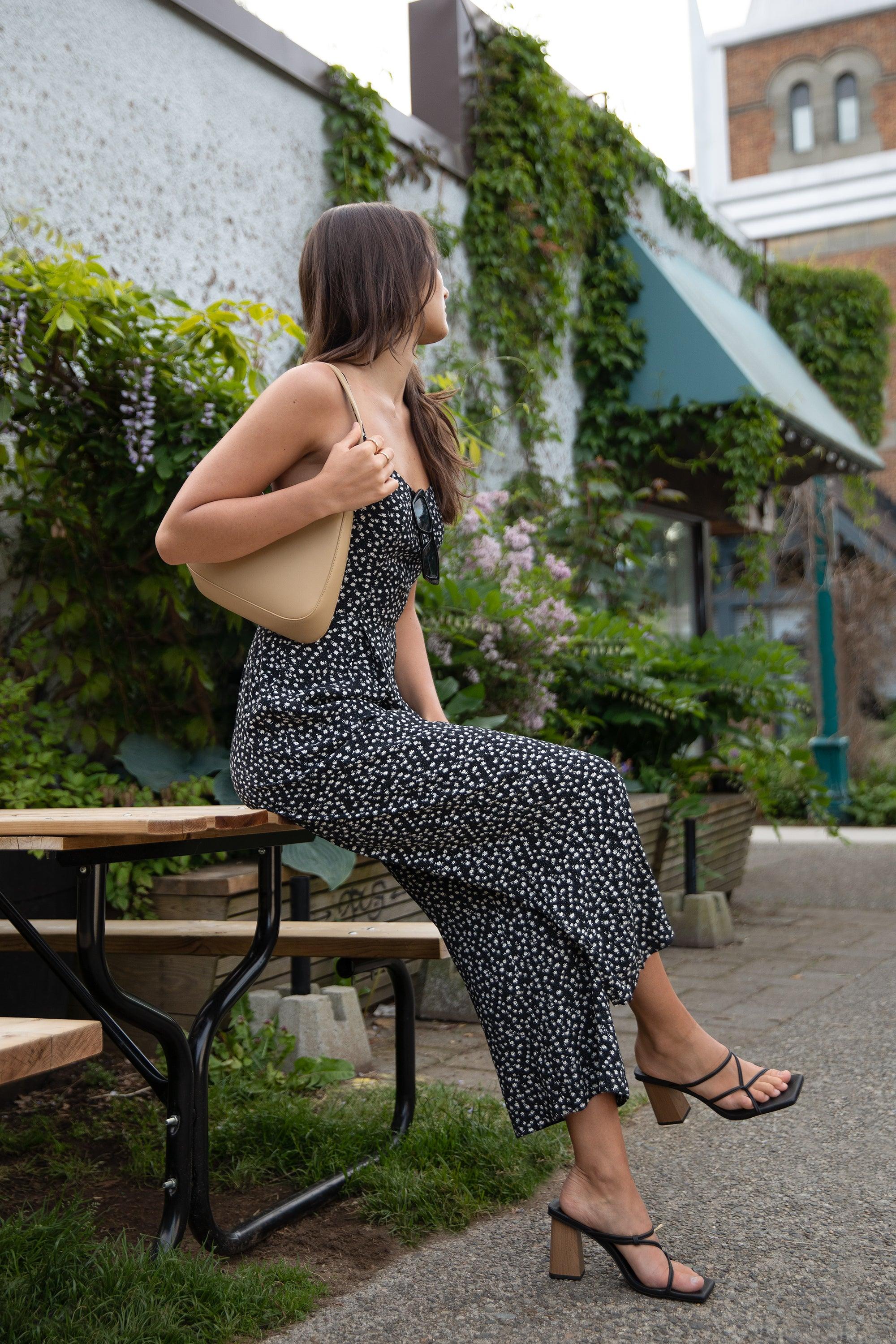 PRINTED SLEEVELESS JUMPSUIT by OAK + FORT