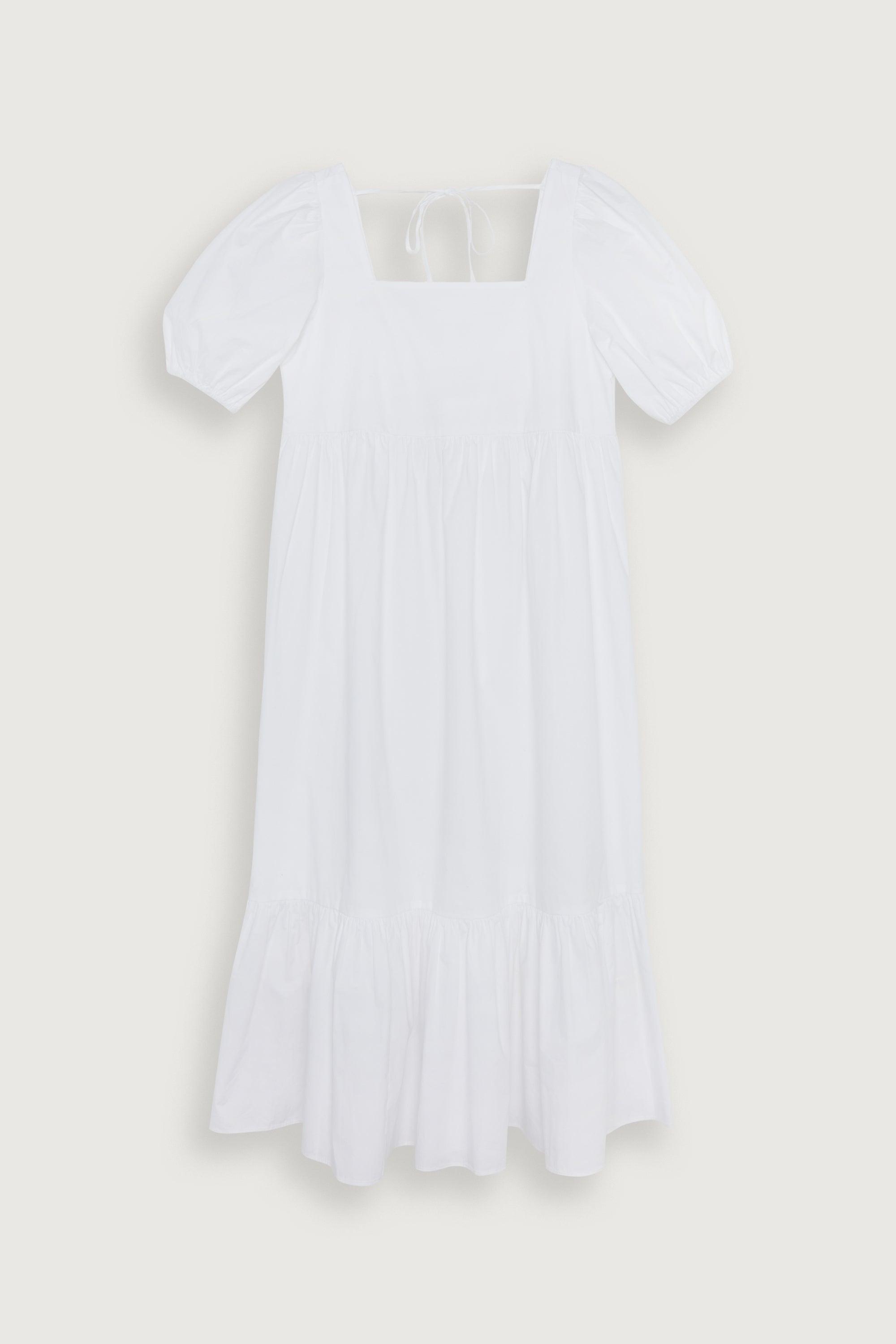 PUFF SLEEVE TIERED DRESS by OAK + FORT
