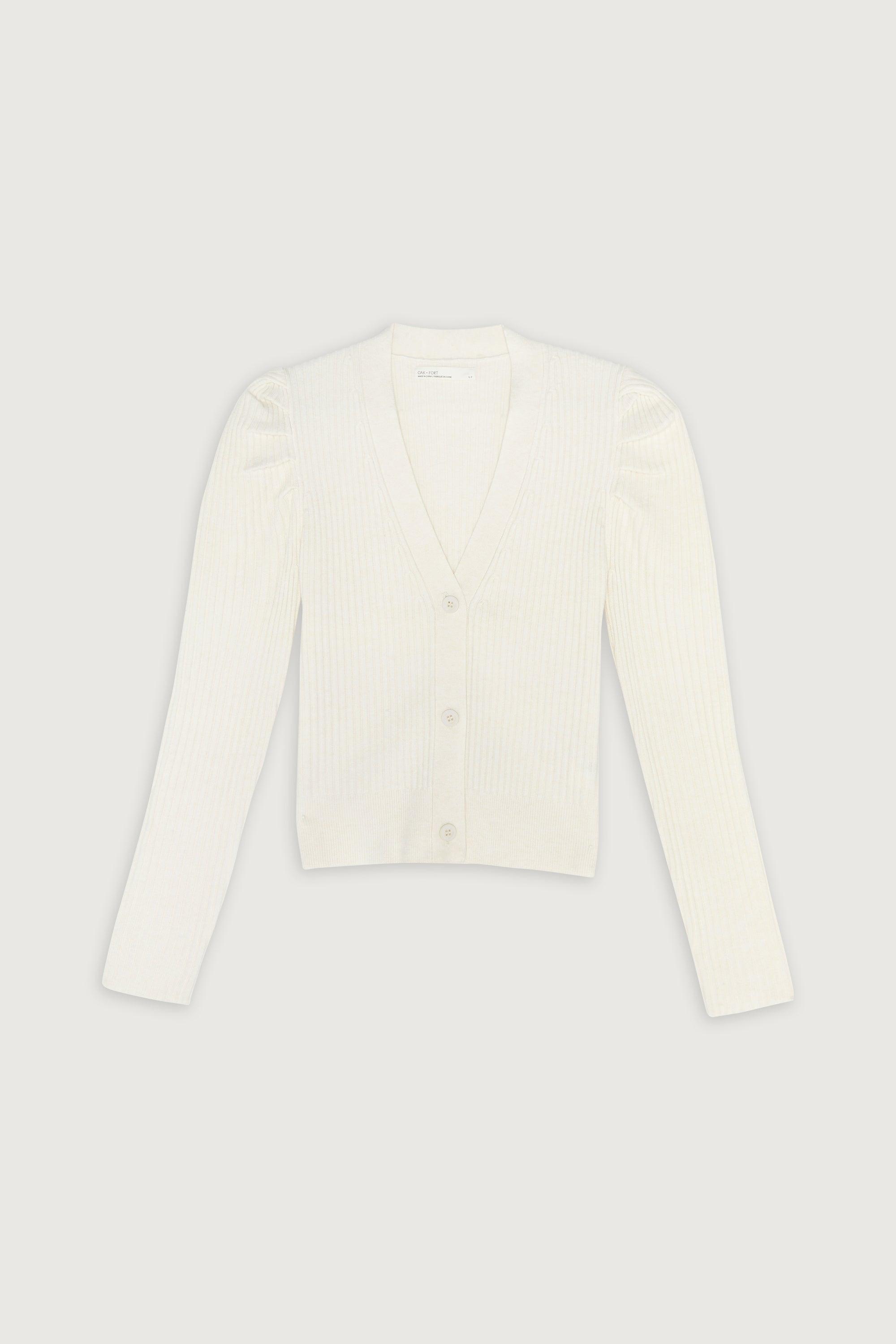 PUFFY SHOULDER CARDIGAN by OAK + FORT