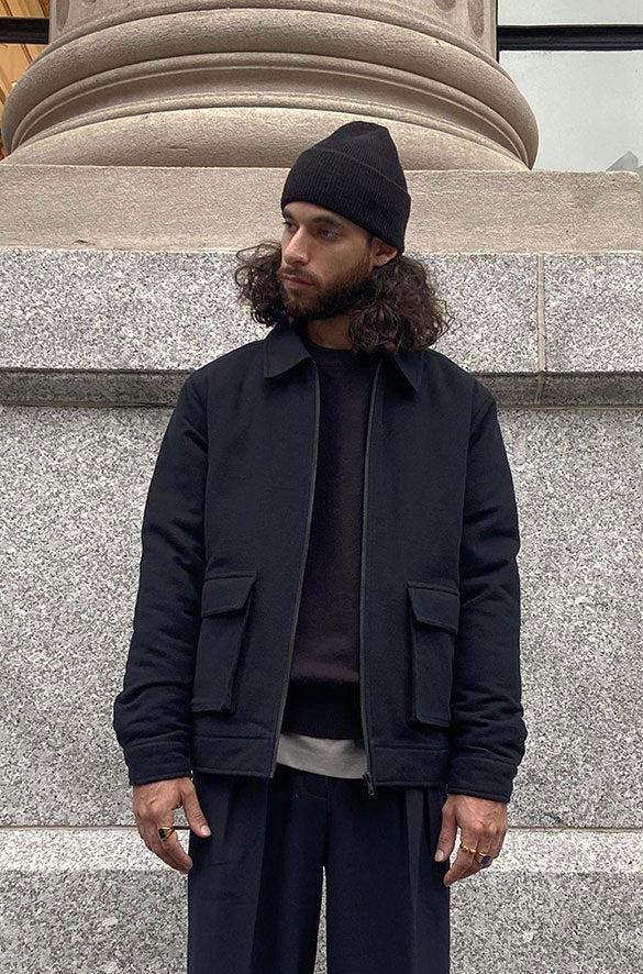 QUILT WOVEN COLLARED JACKET by OAK + FORT