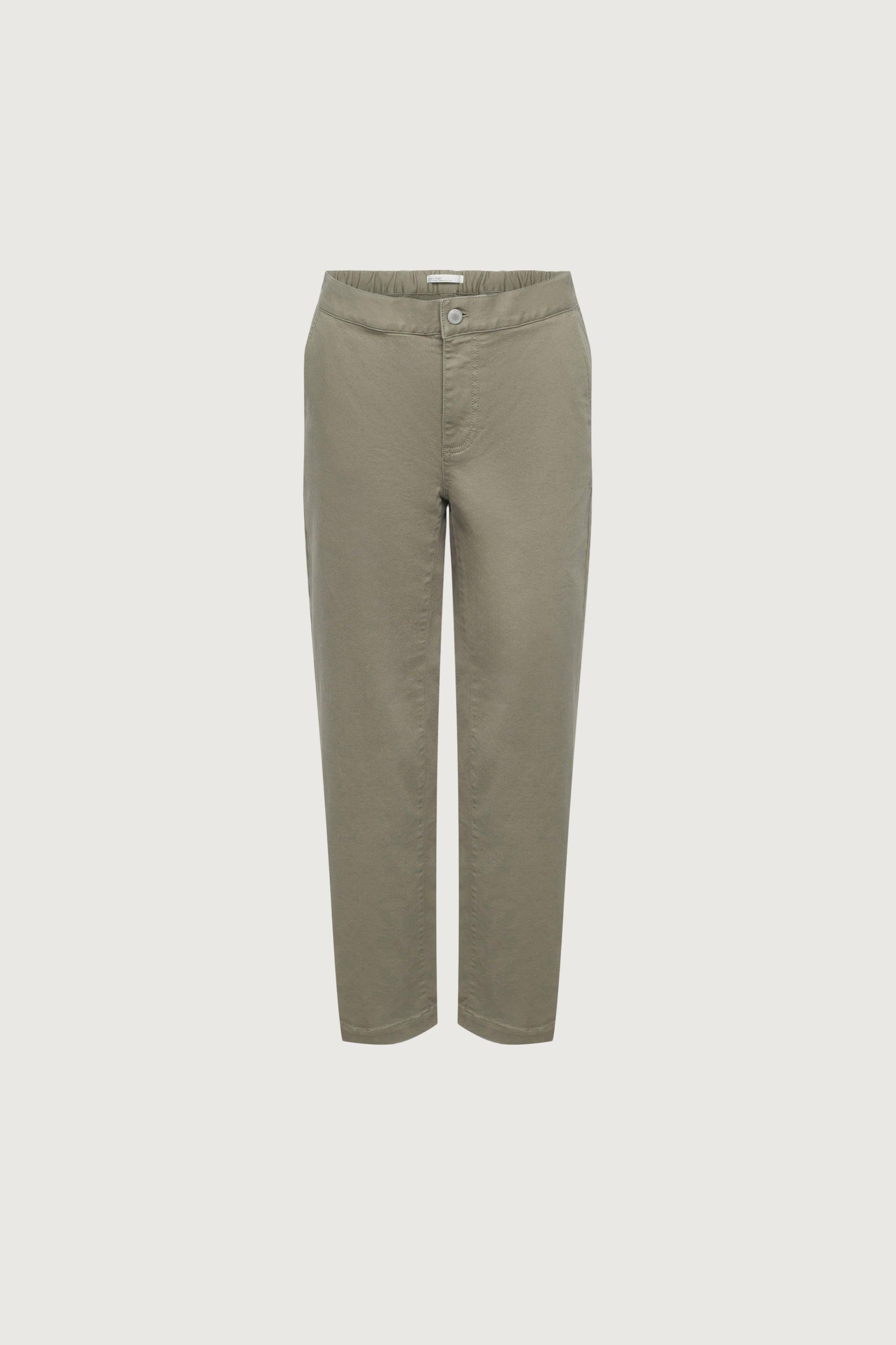 REGULAR LENGTH TWILL WIDE LEG PANT by OAK + FORT