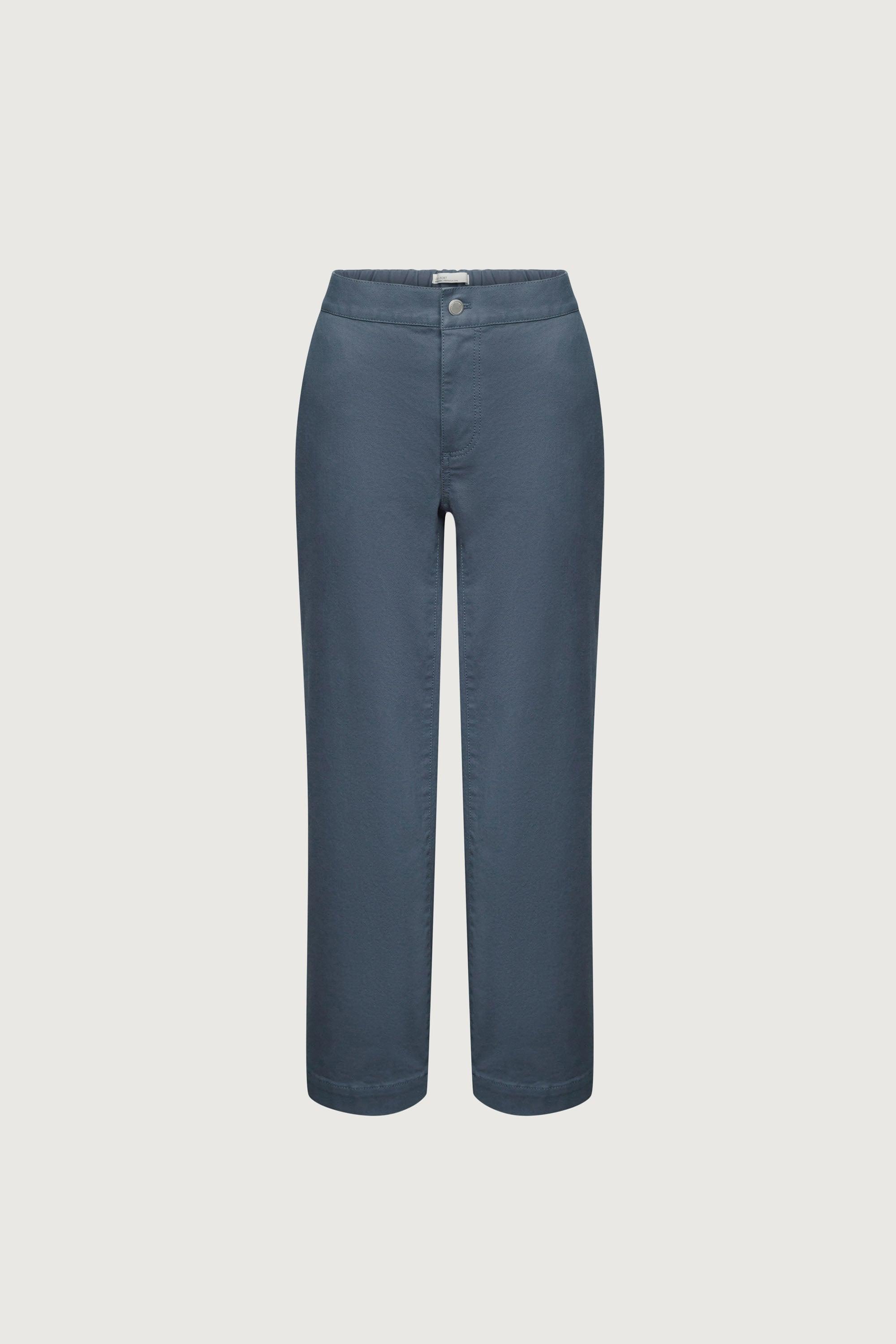 REGULAR LENGTH TWILL WIDE LEG PANT by OAK + FORT