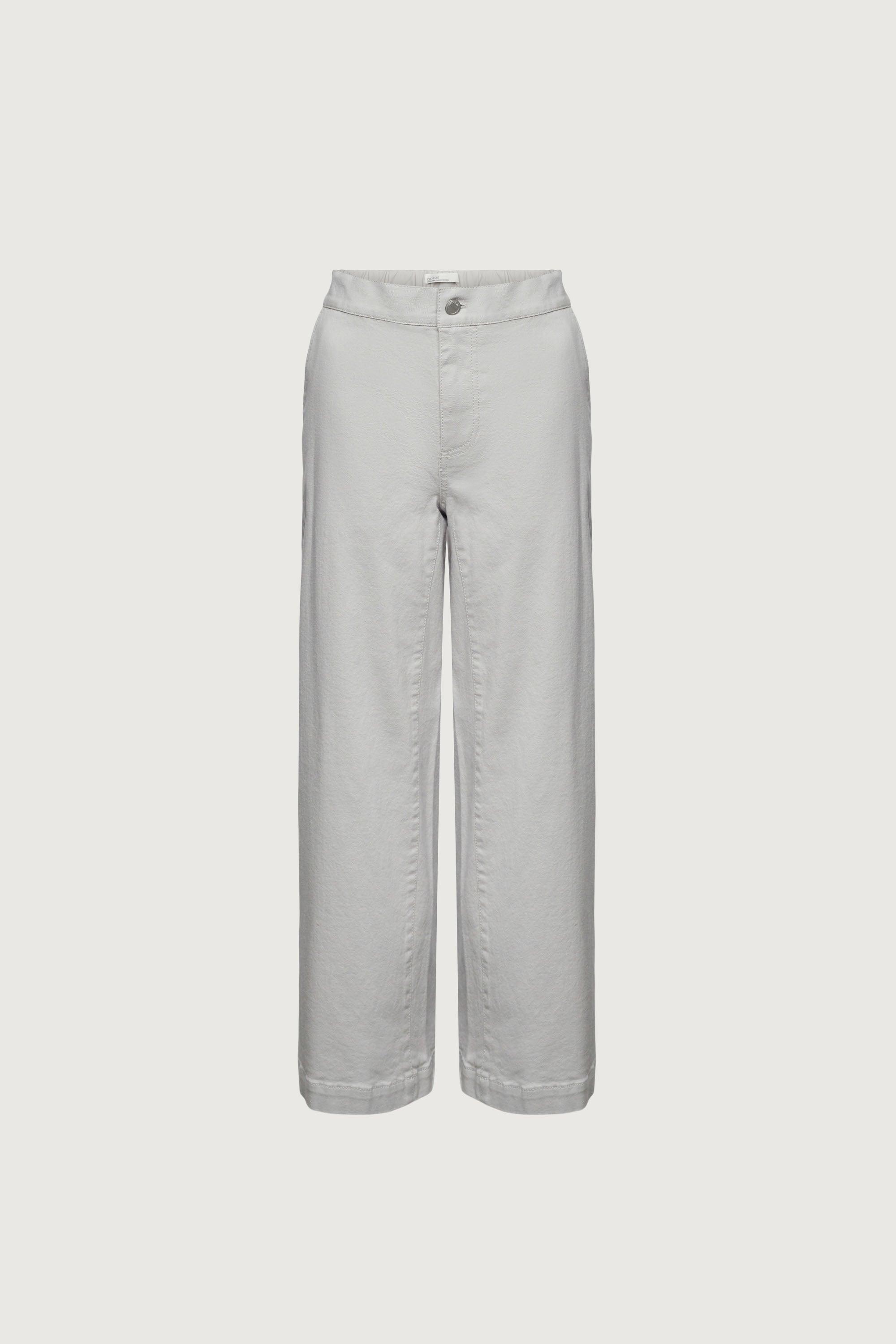 REGULAR LENGTH TWILL WIDE LEG PANT by OAK + FORT