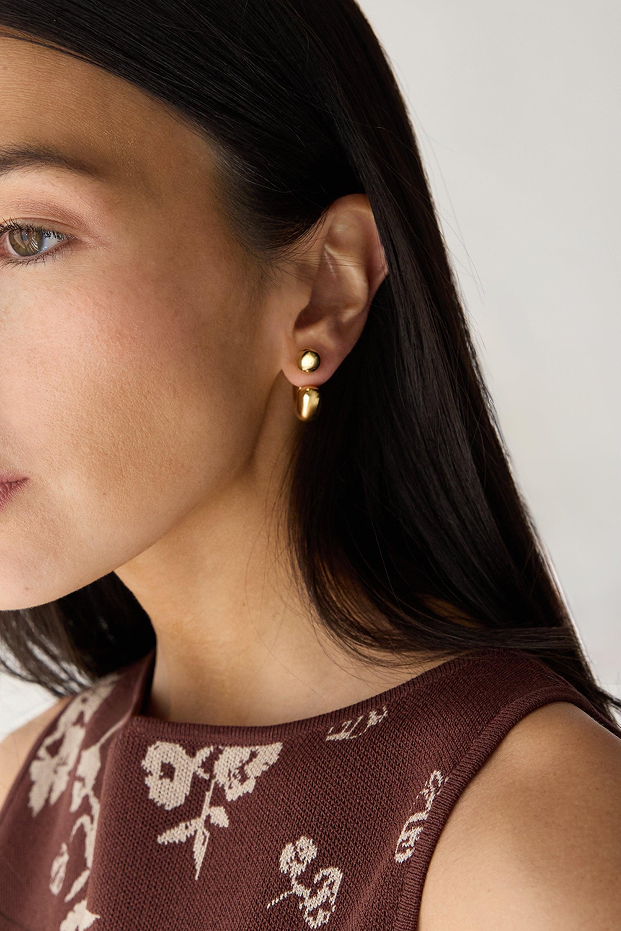 REVERSIBLE BUBBLE STUD EARRINGS by OAK + FORT