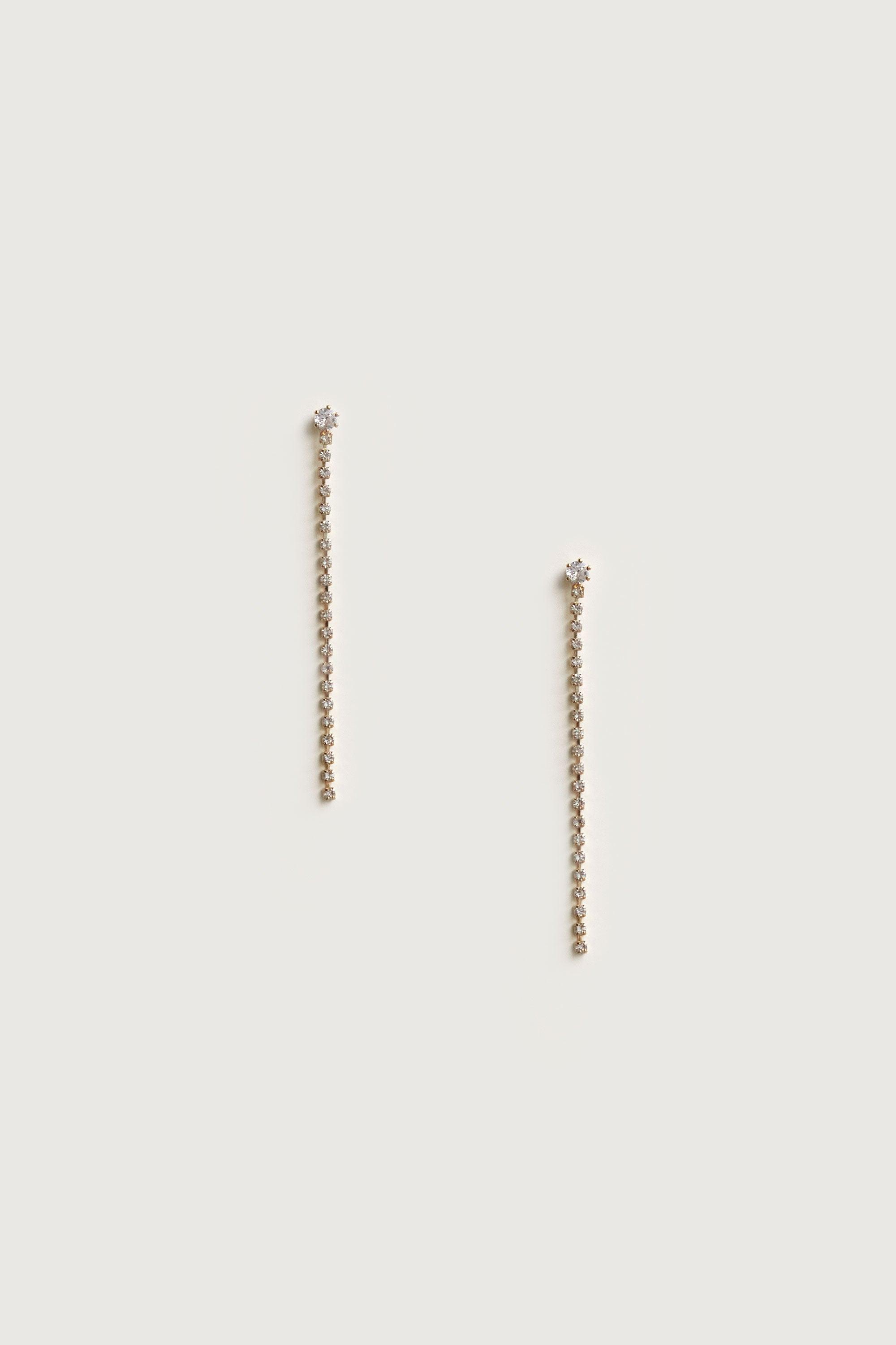RHINESTONE DROP EARRINGS by OAK + FORT