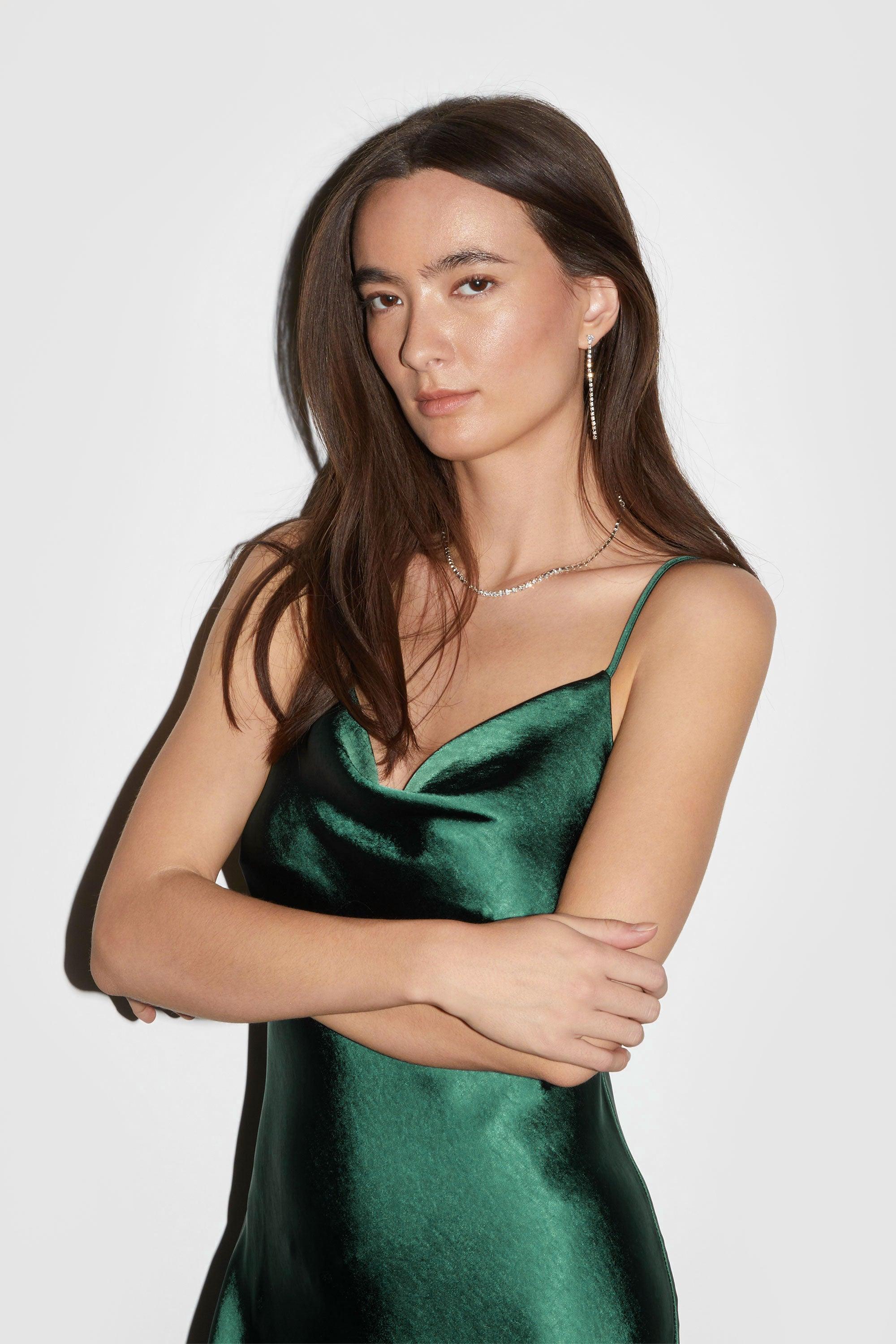 RHINESTONE DROP EARRINGS by OAK + FORT