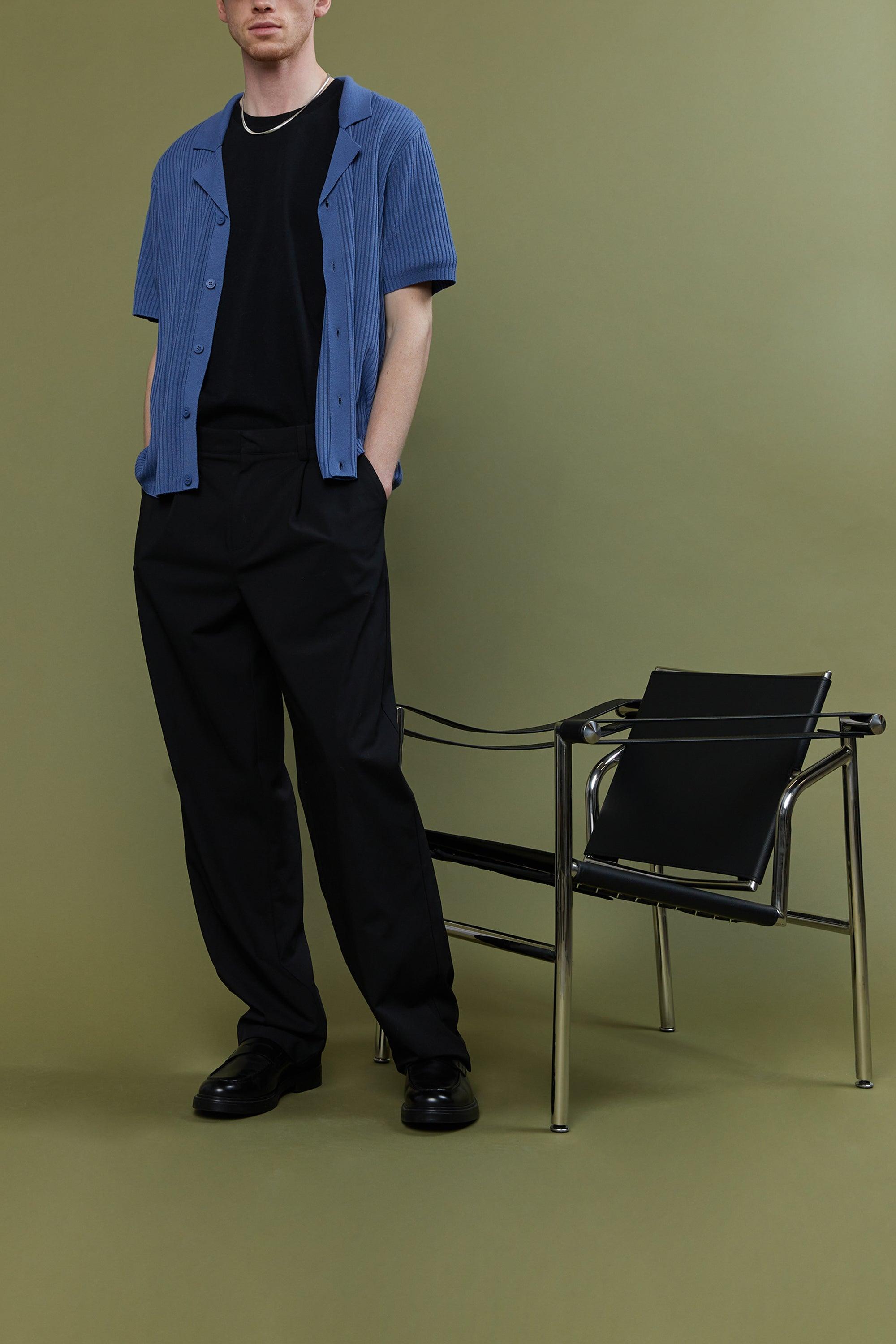 RIBBED BUTTON UP SHIRT by OAK + FORT