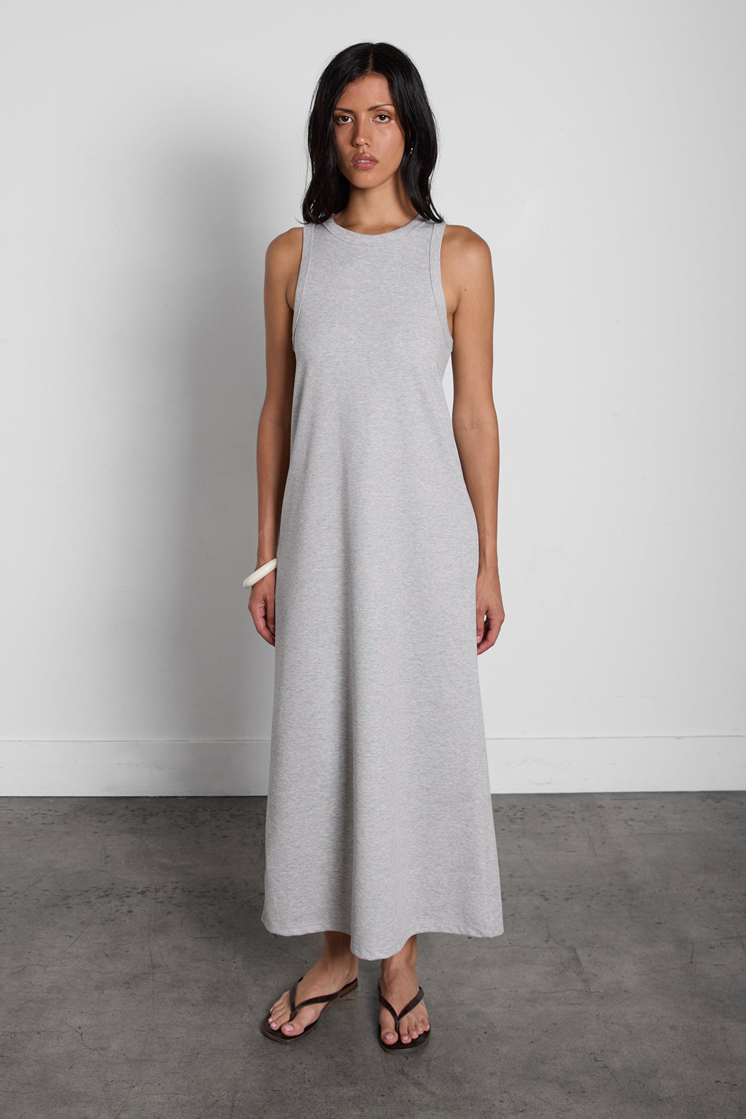 RIBBED COLUMN TANK MAXI DRESS by OAK + FORT