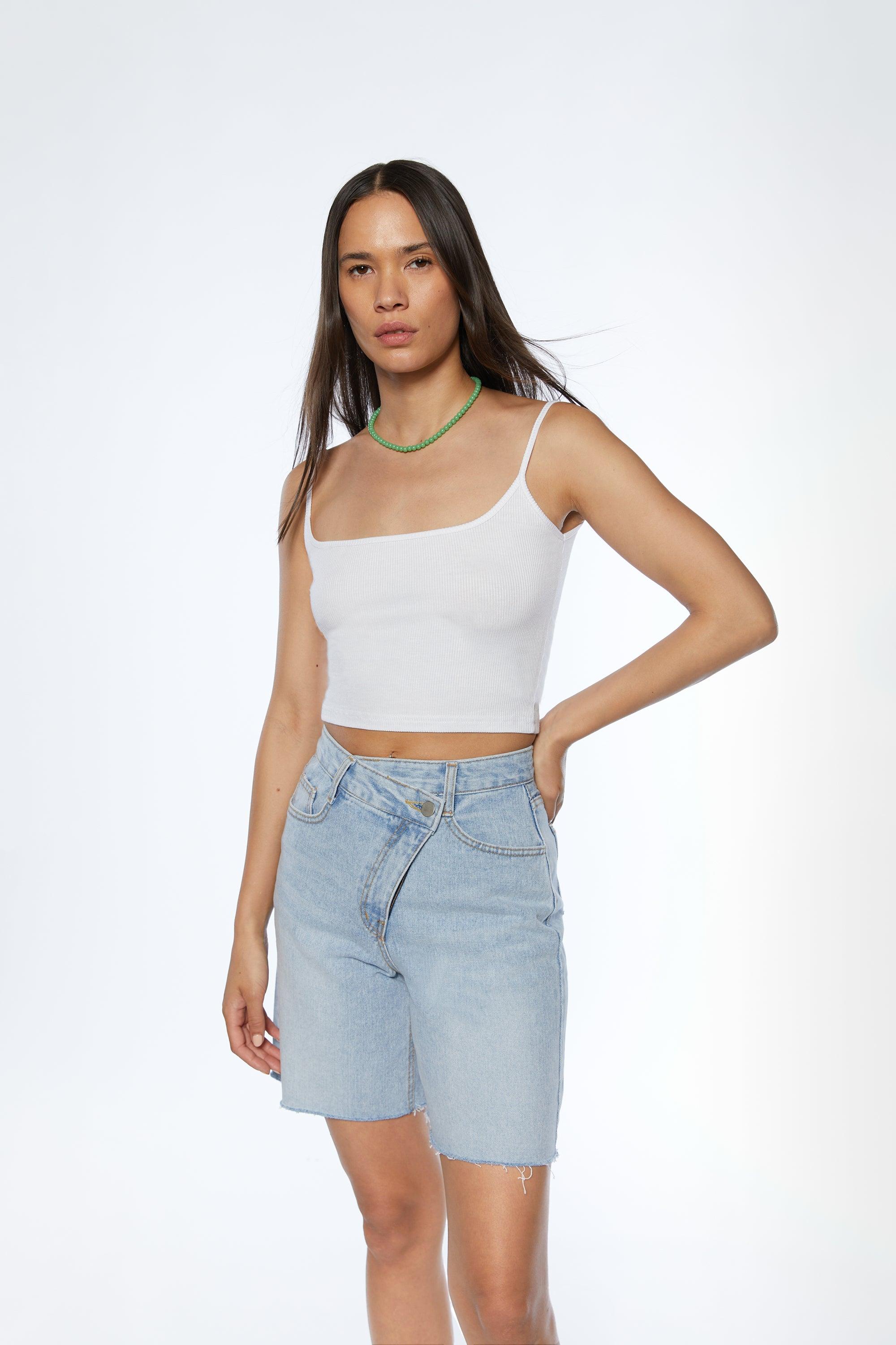 RIBBED CROPPED TANK by OAK + FORT