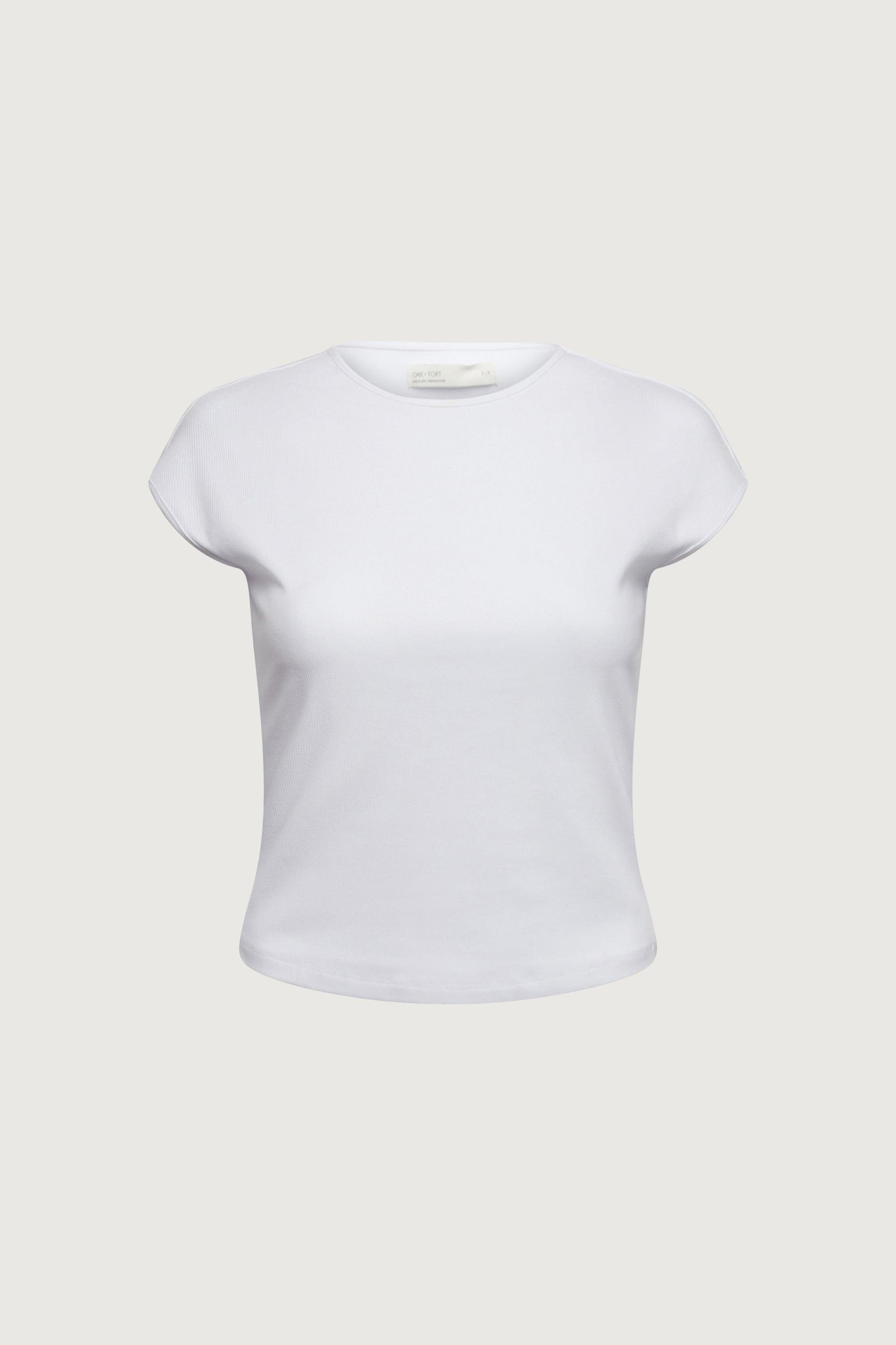 RIBBED MODAL CAP SLEEVE T-SHIRT by OAK + FORT