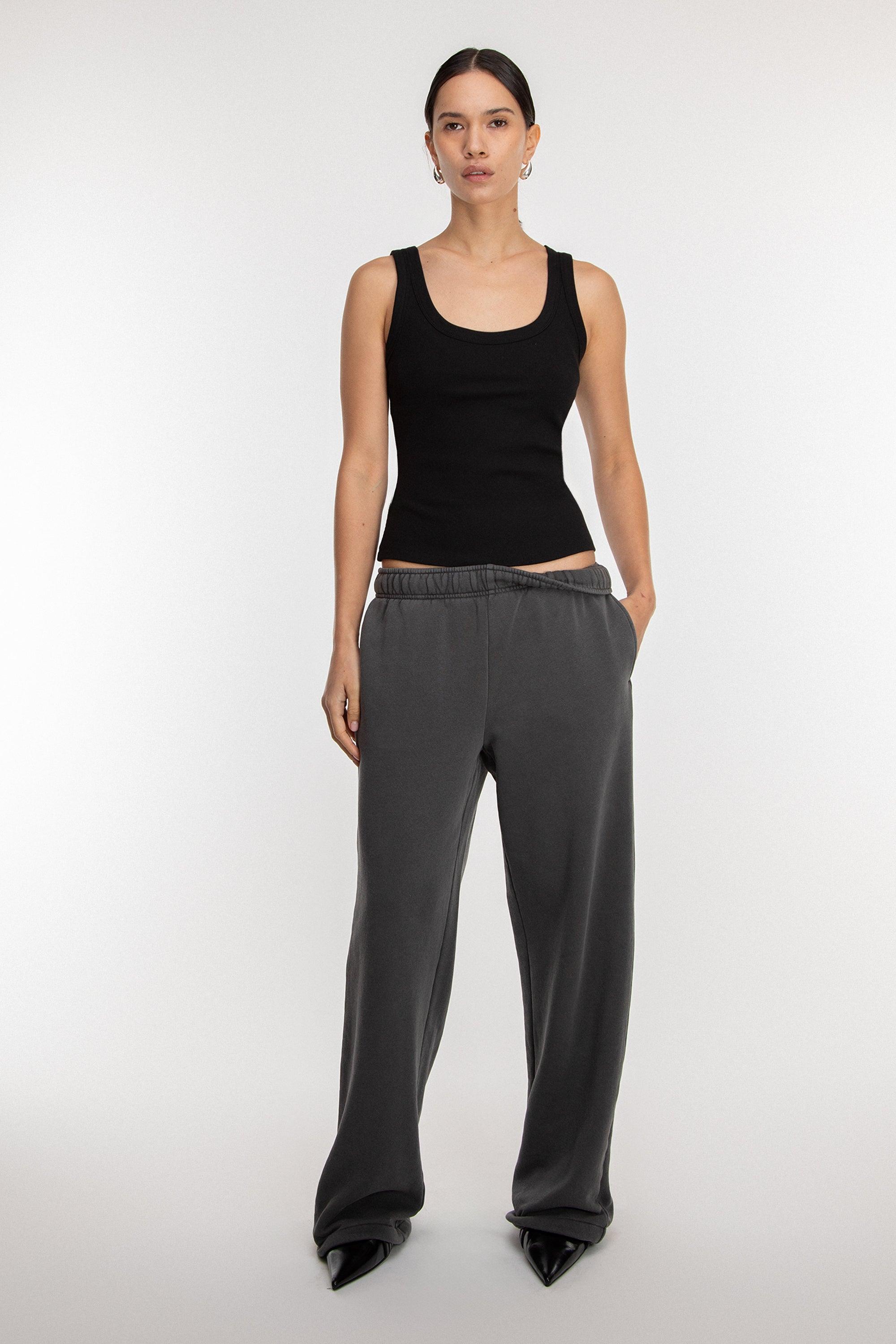 RIBBED MODAL SCOOP NECK TANK TOP by OAK + FORT