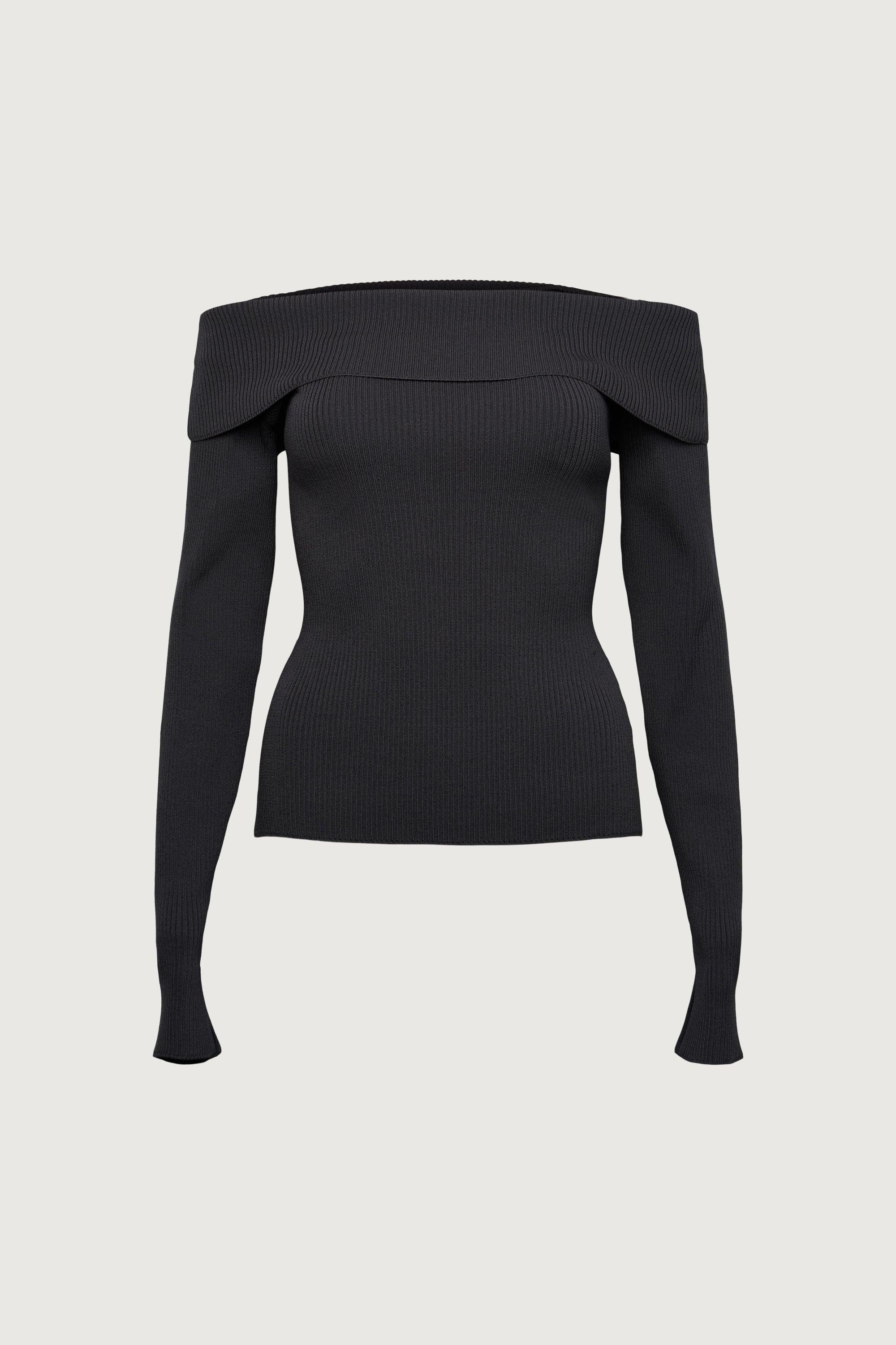RIBBED OFF THE SHOULDER SWEATER by OAK + FORT