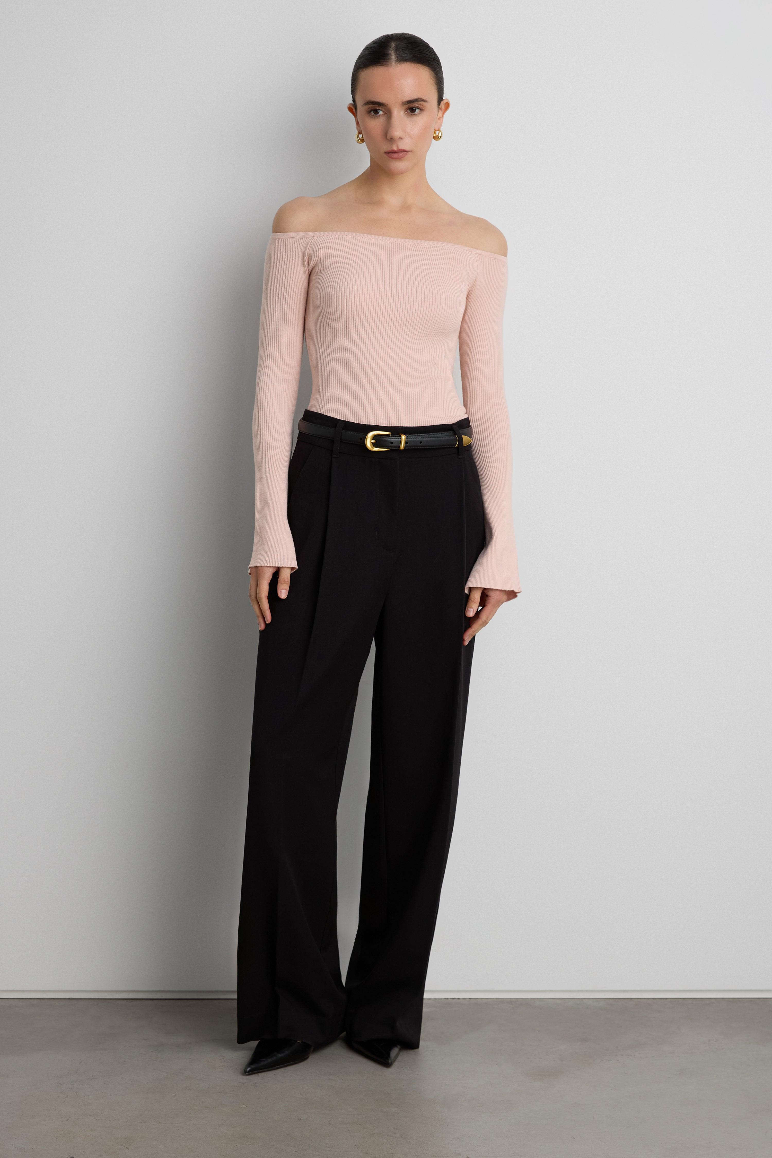 RIBBED OFF THE SHOULDER TOP by OAK + FORT