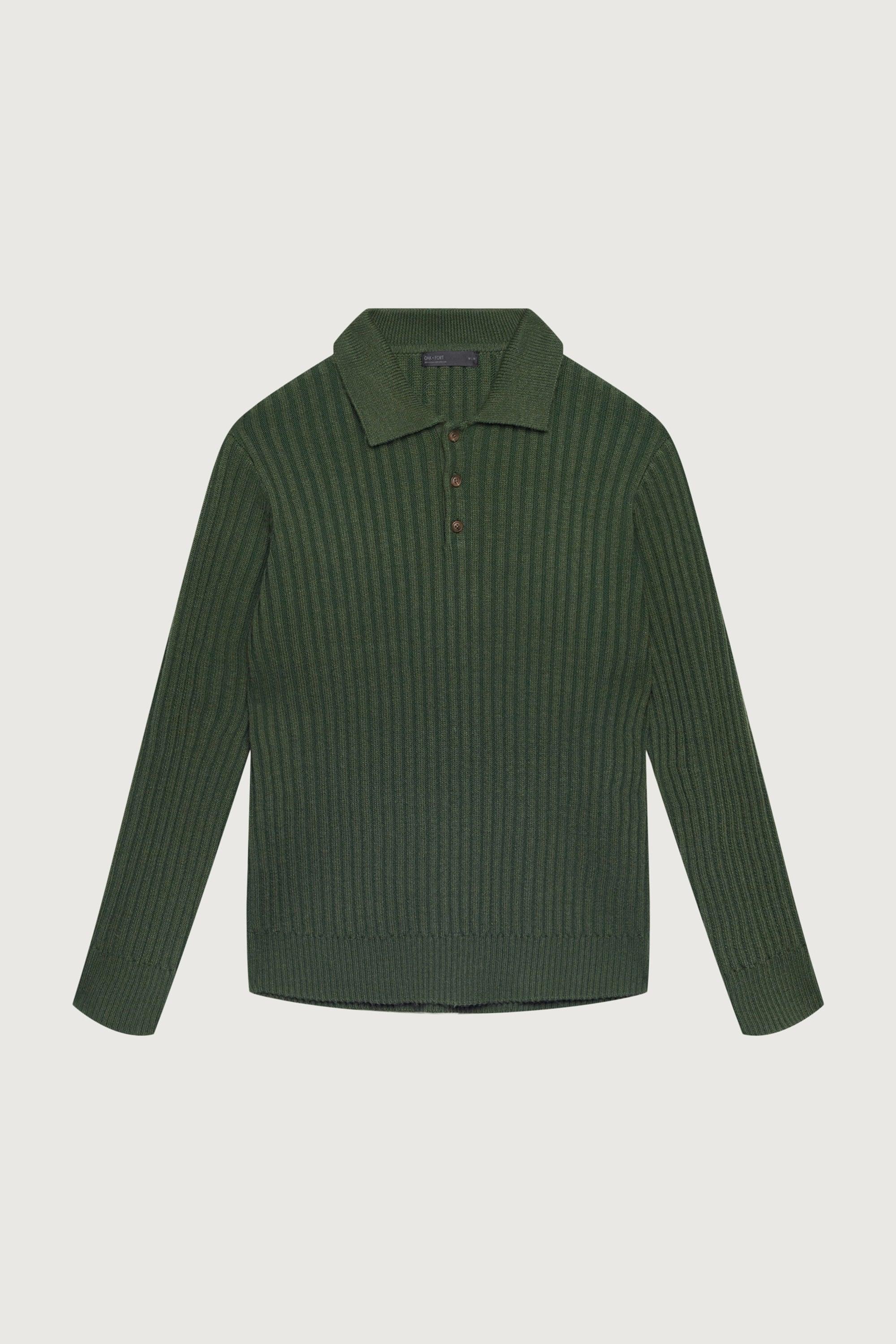 RIBBED POLO SWEATER by OAK + FORT