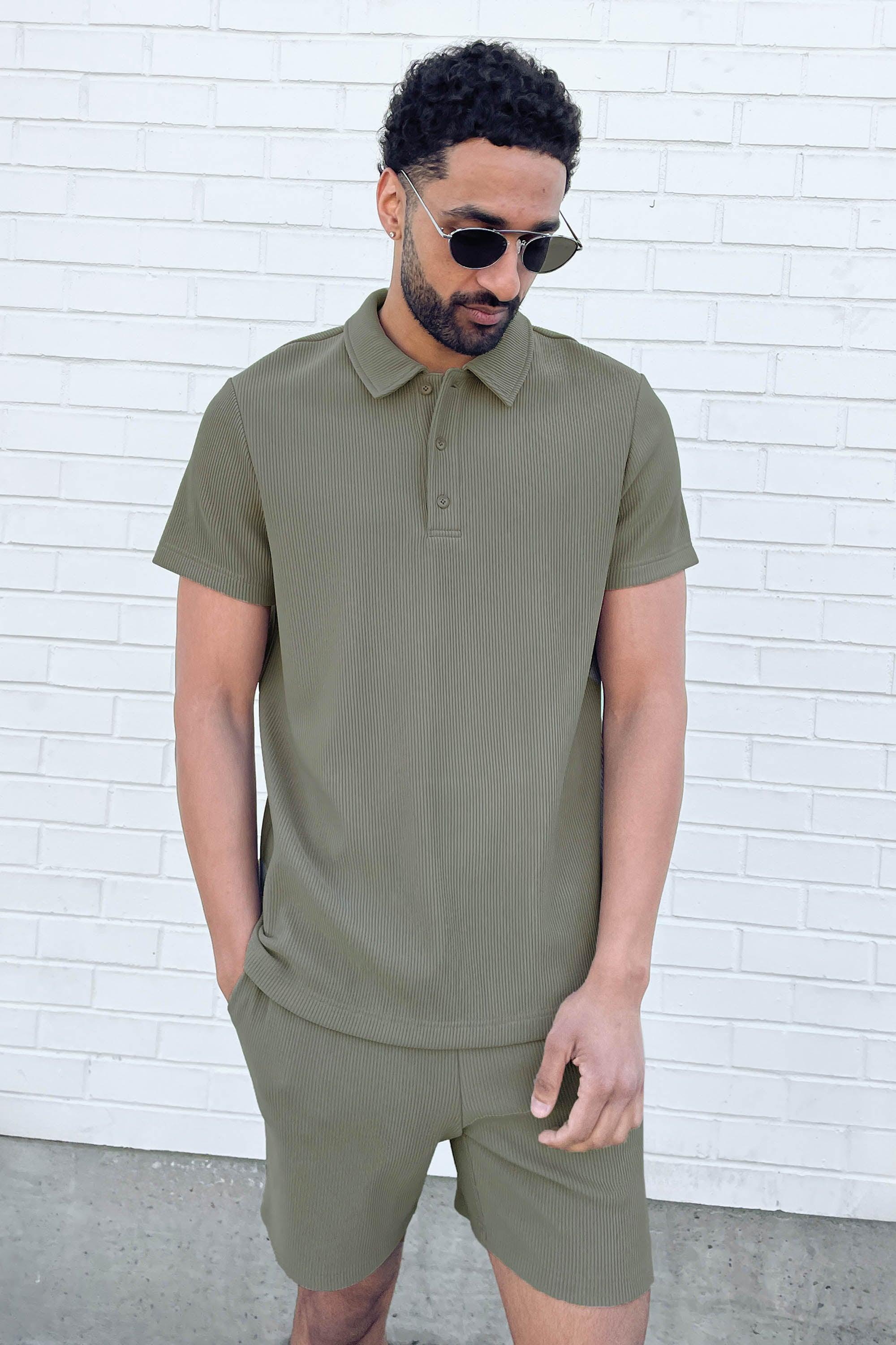 RIBBED POLO T-SHIRT by OAK + FORT