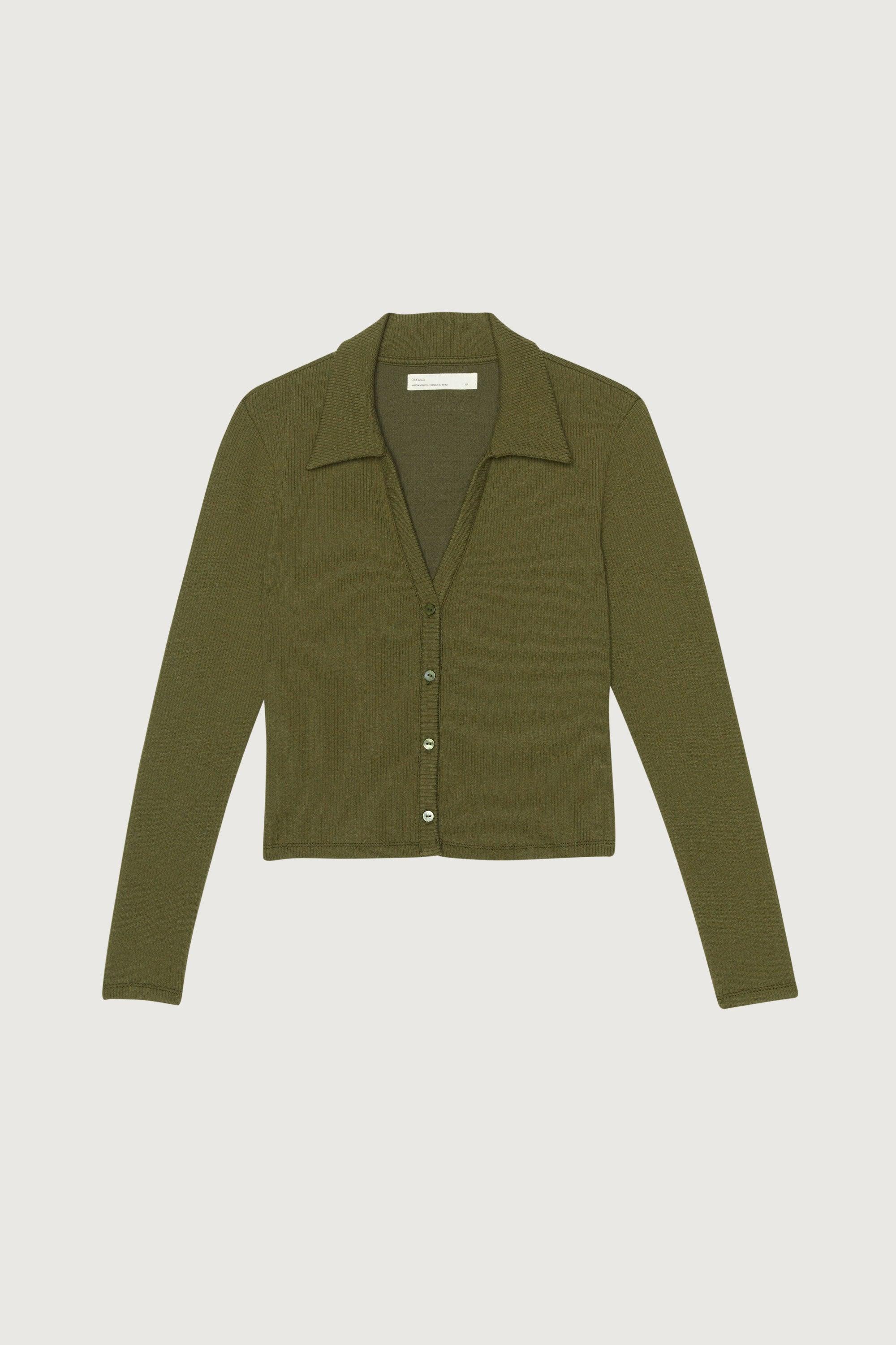 RIBBED POLO TOP by OAK + FORT