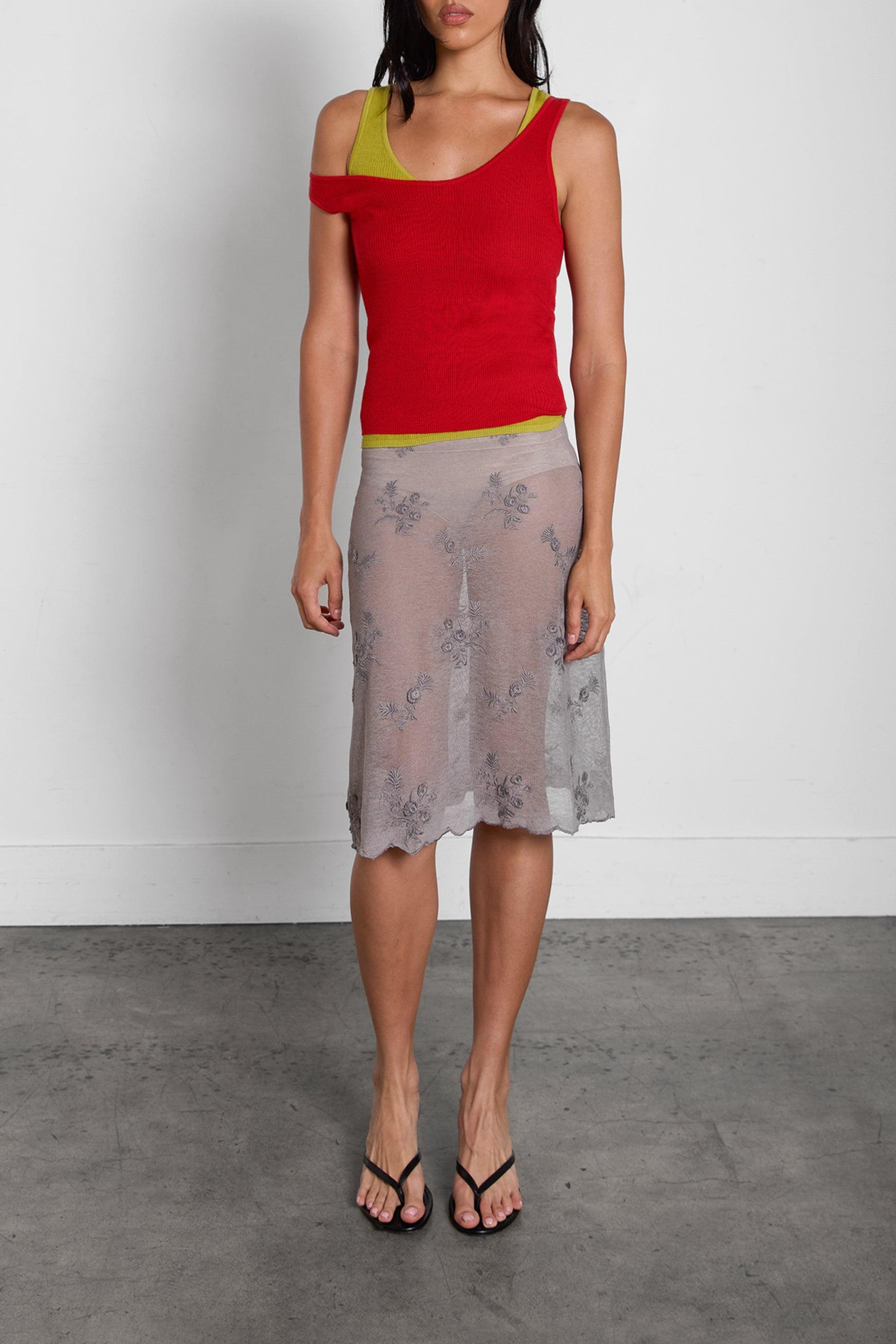 RIBBED SCOOP NECK TANK TOP by OAK + FORT