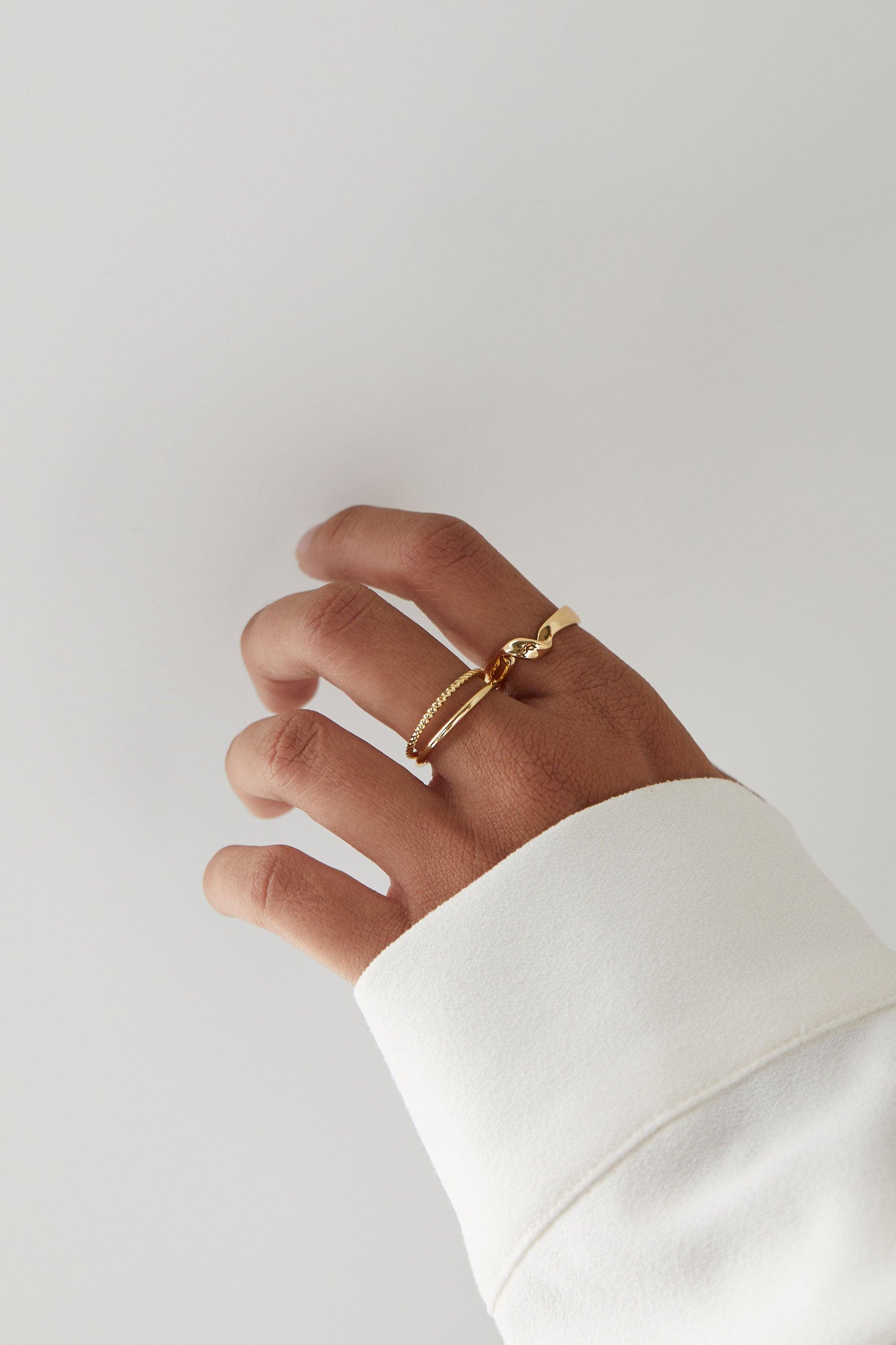 RING WITH TWIST by OAK + FORT