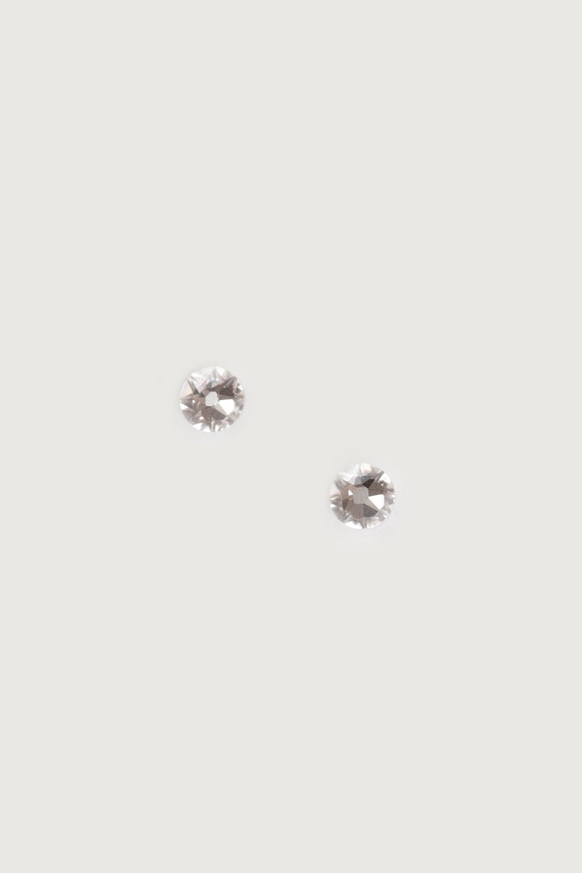 ROUND ZIRCONIA STUD EARRING by OAK + FORT