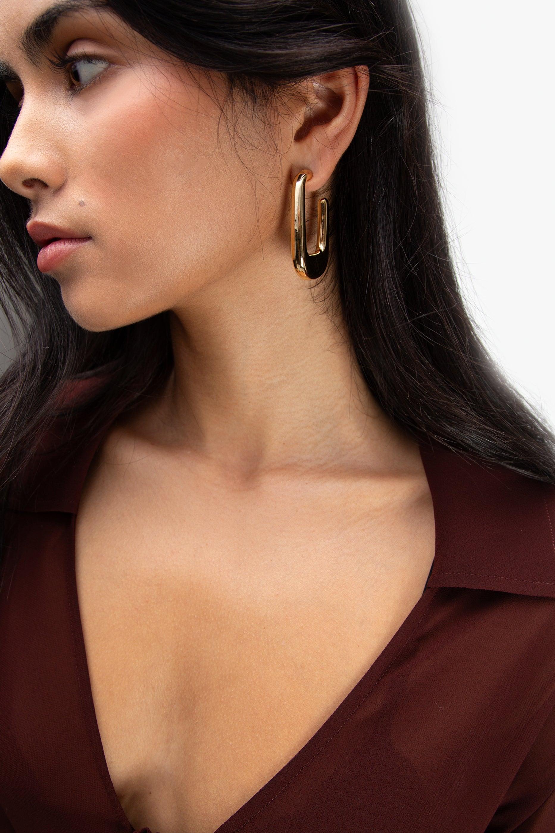 ROUNDED SQUARE HOOPS by OAK + FORT