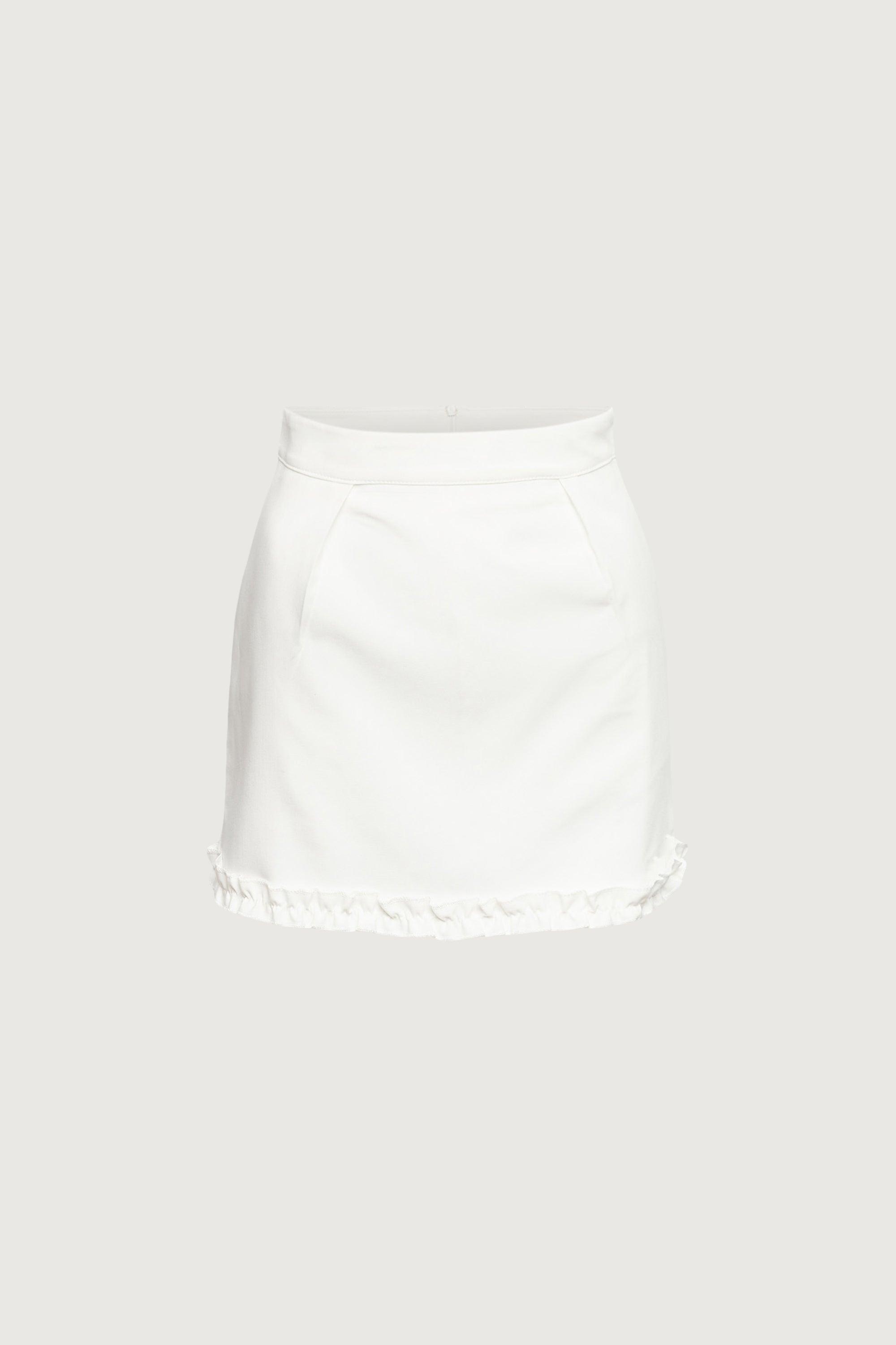 RUFFLE HEM MINI SKIRT by OAK + FORT