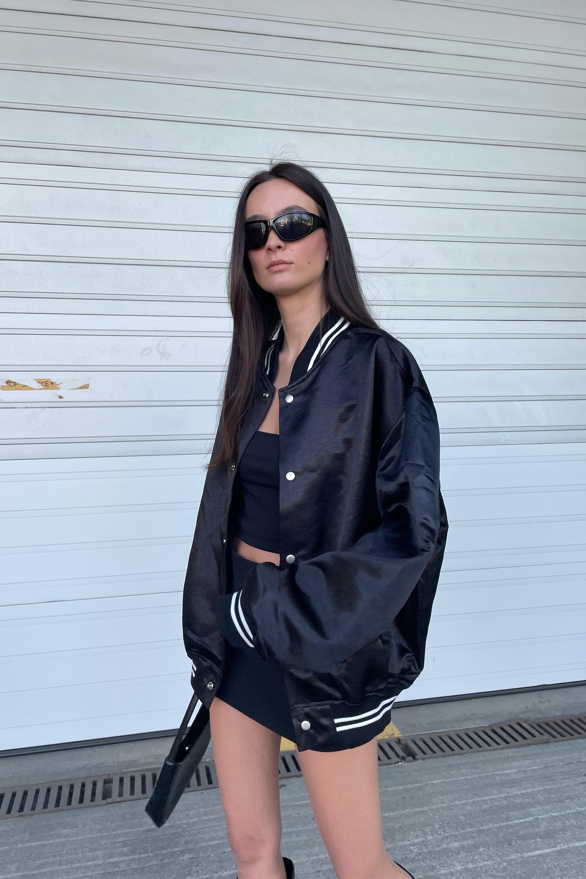 SATIN BOMBER JACKET by OAK + FORT