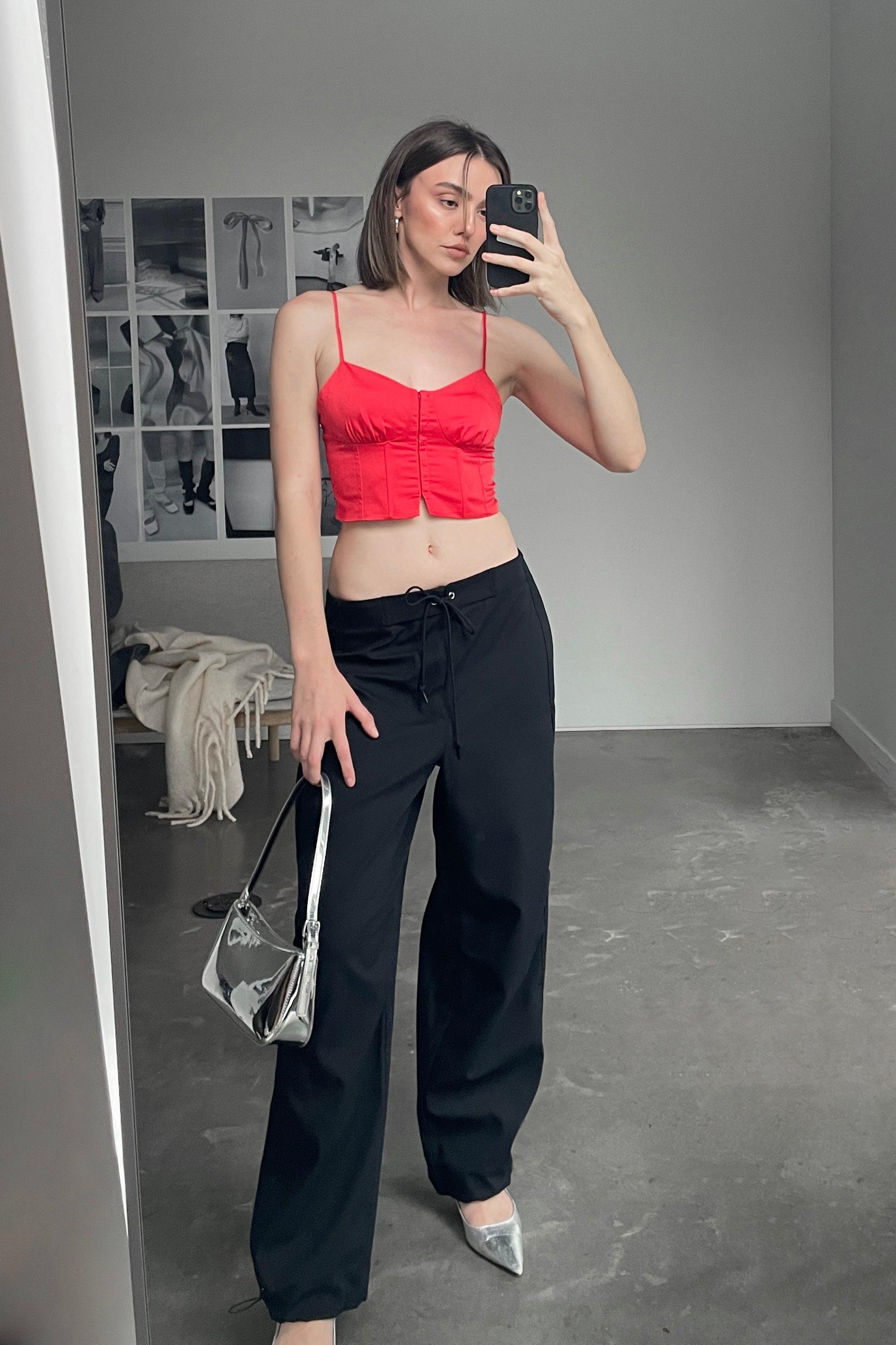 SATIN BUSTIER TOP by OAK + FORT