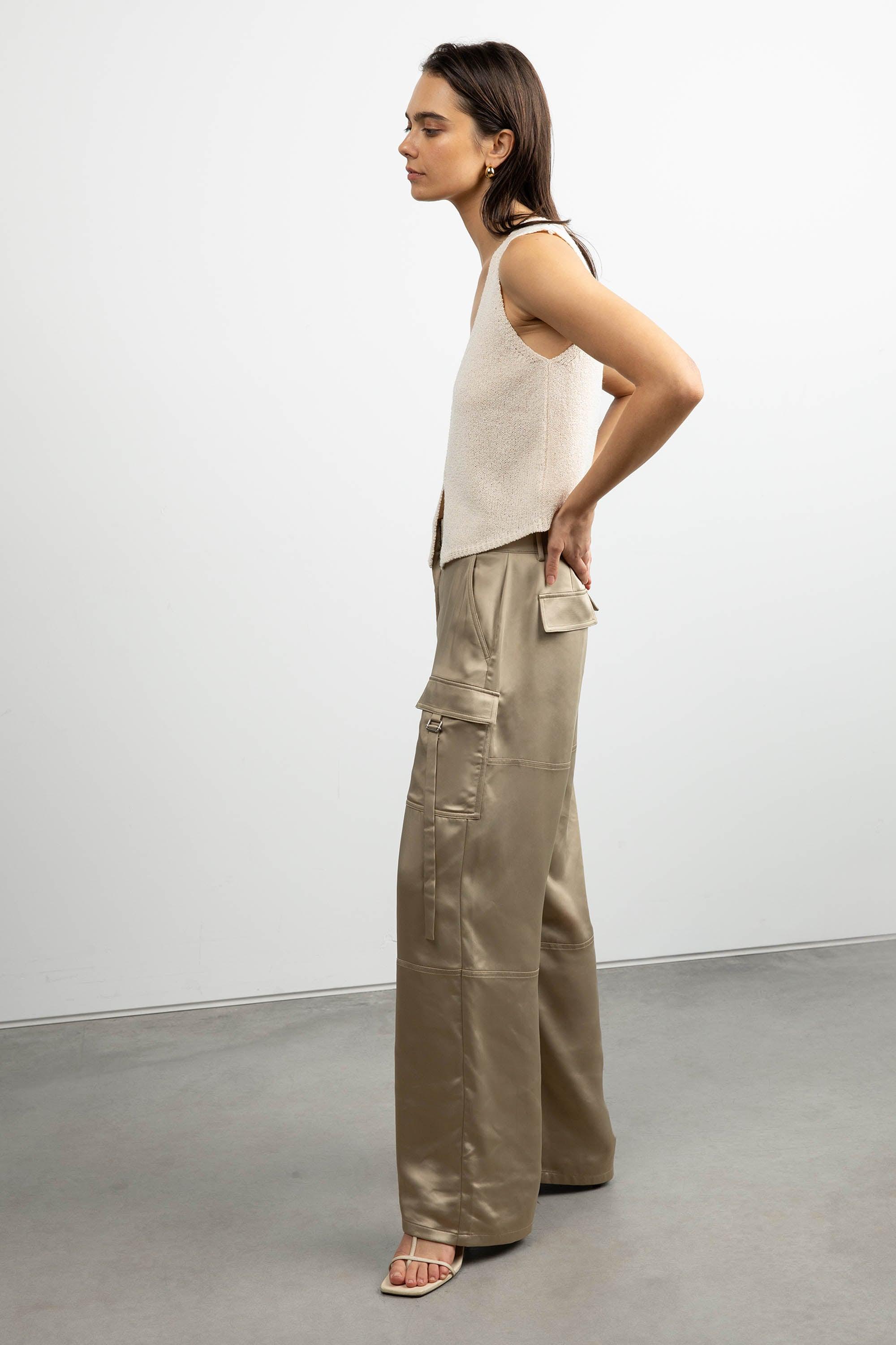 SATIN CARGO PANT by OAK + FORT