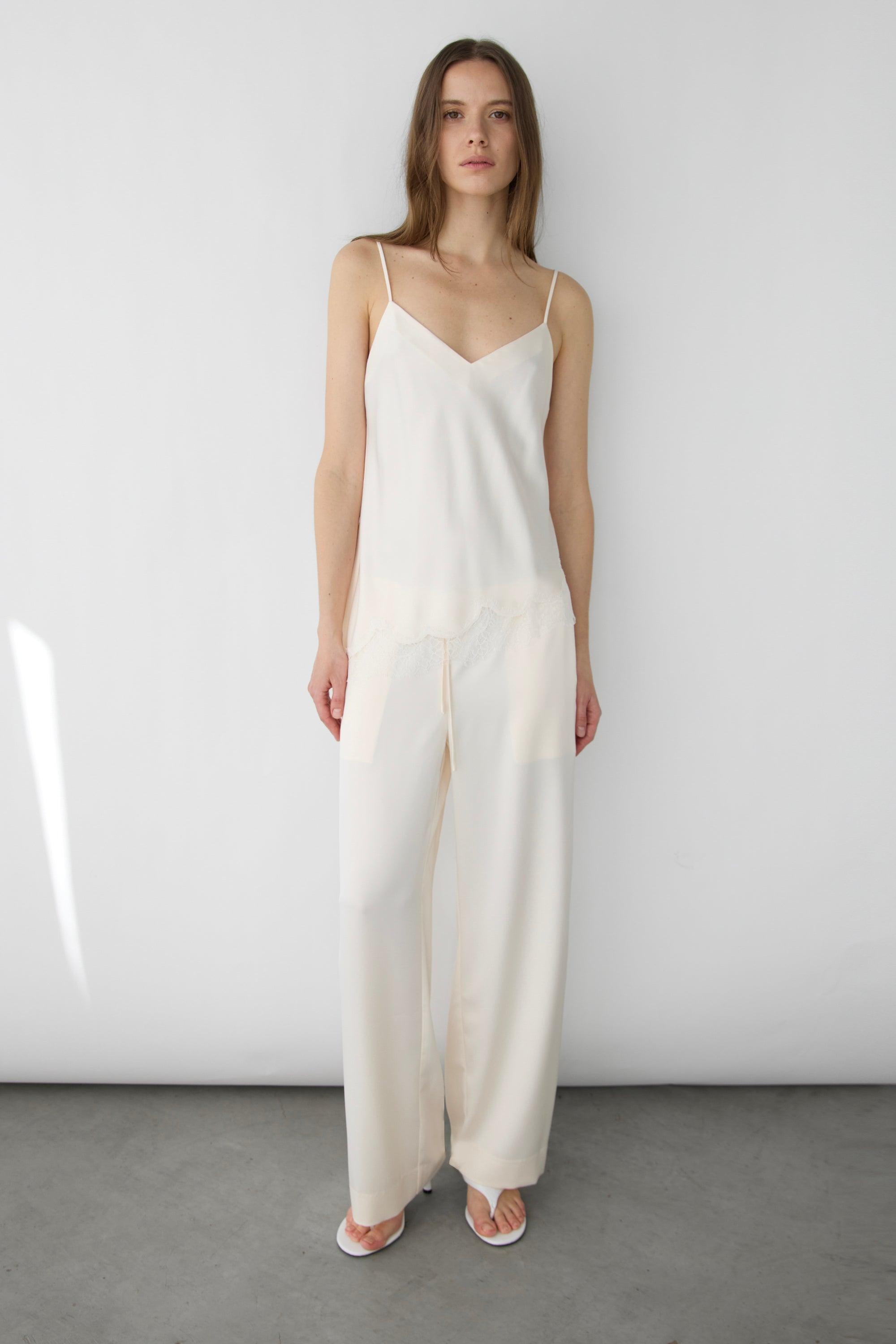 SATIN DRAWSTRING PANT by OAK + FORT