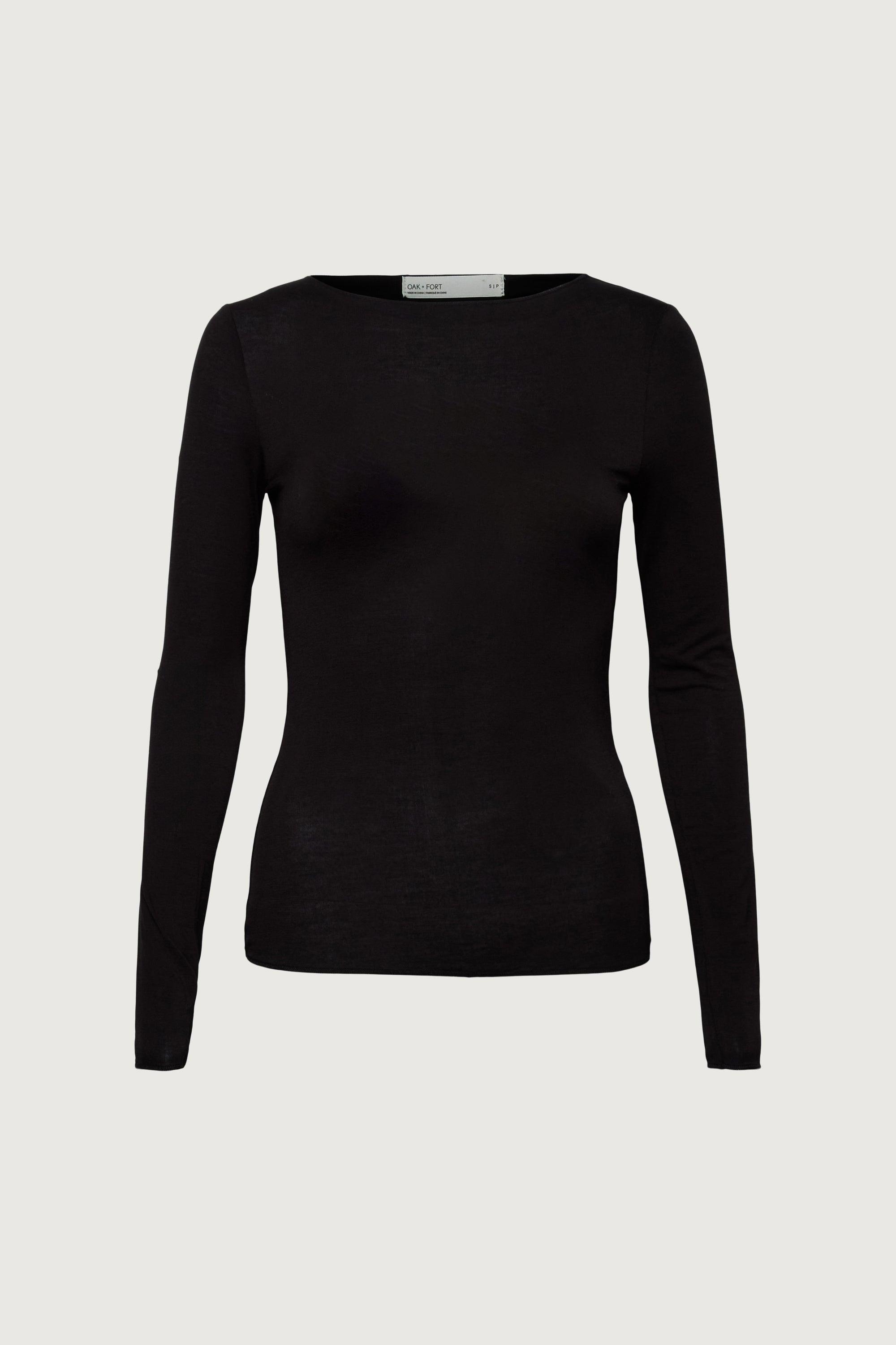 SHEER LIGHTWEIGHT BOAT NECK TOP by OAK + FORT