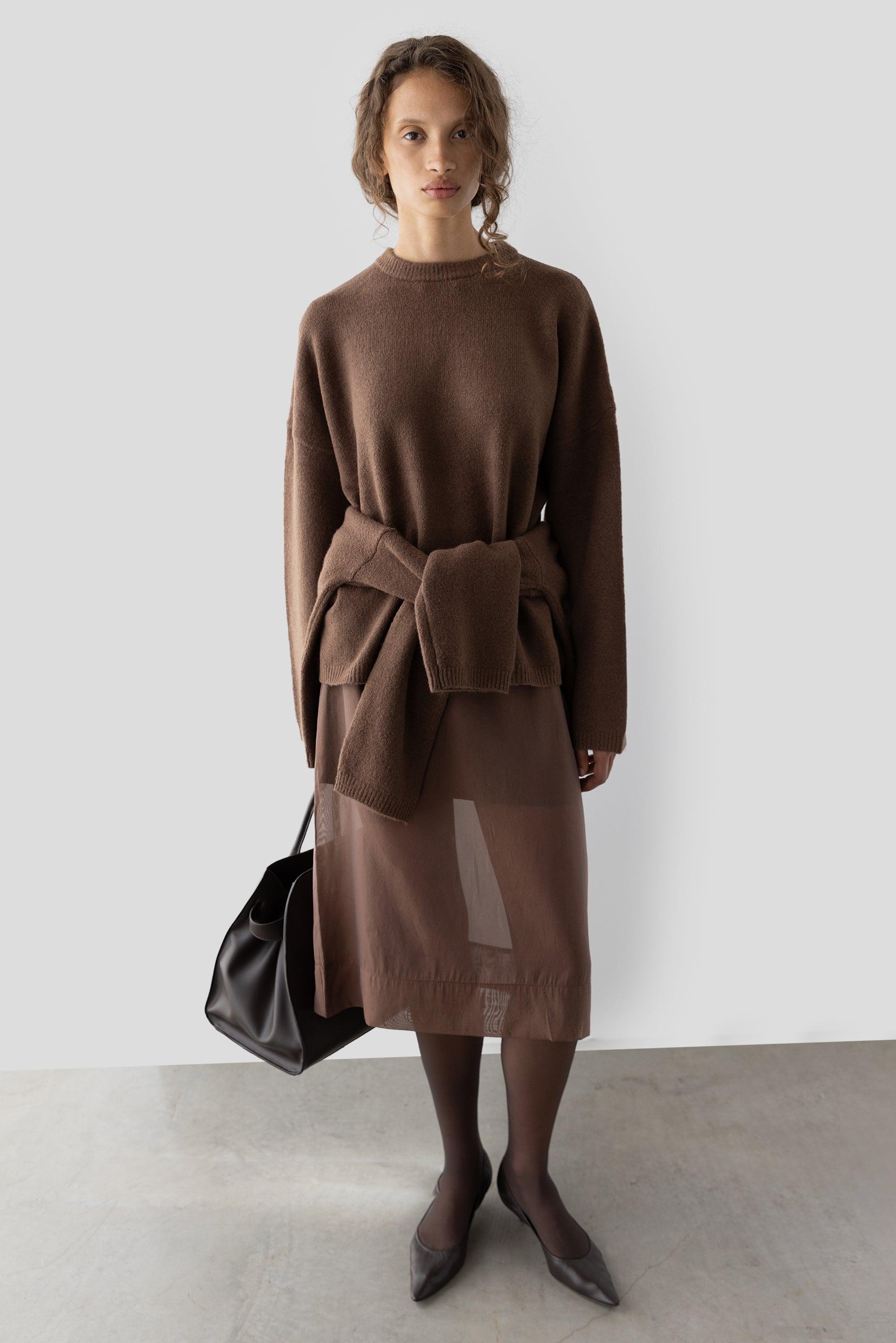 SHEER ORGANZA MIDI SKIRT by OAK + FORT