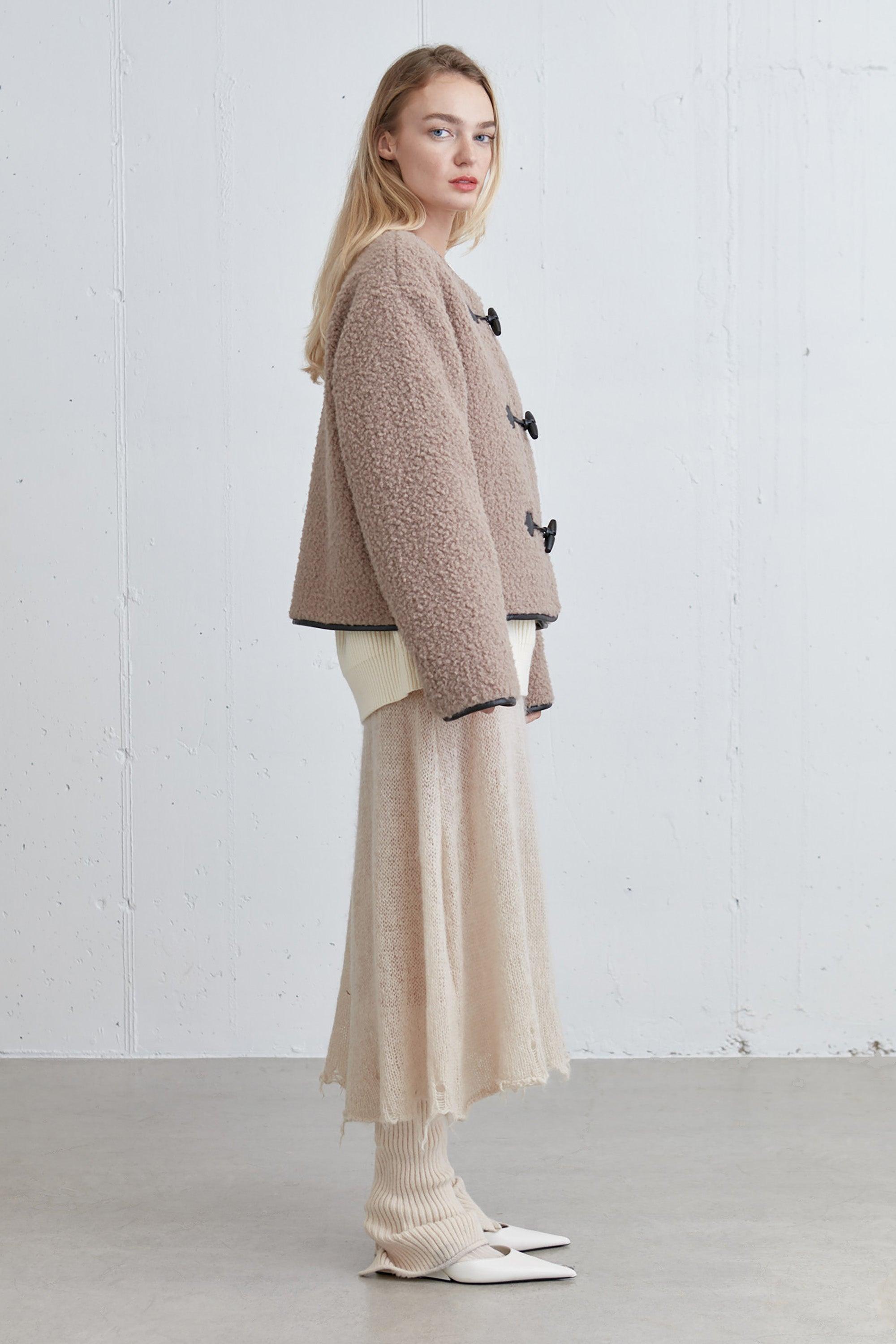 SHERPA JACKET WITH TOGGLE FRONT by OAK + FORT