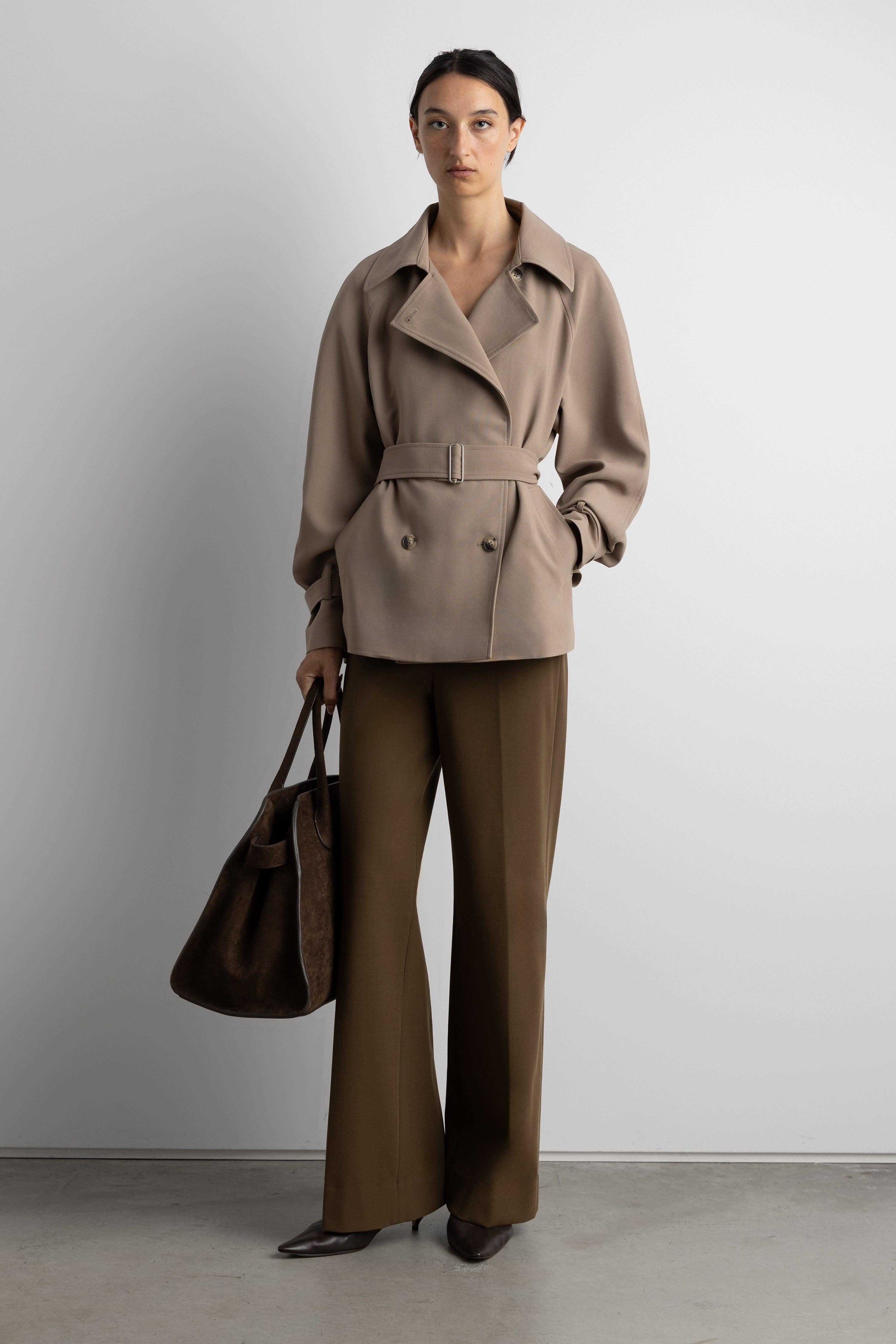 SHORT OVERSIZED TRENCH COAT by OAK + FORT