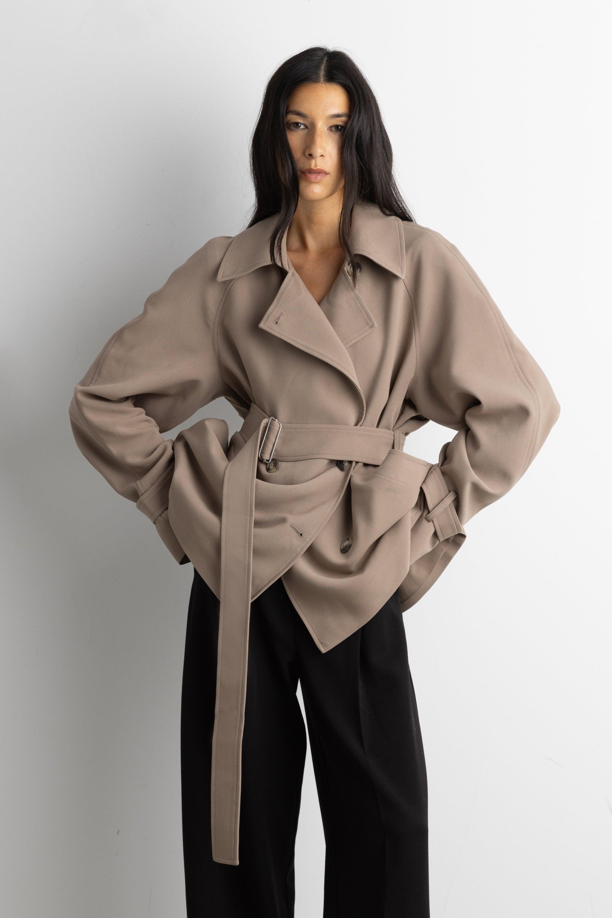 SHORT OVERSIZED TRENCH COAT by undefined