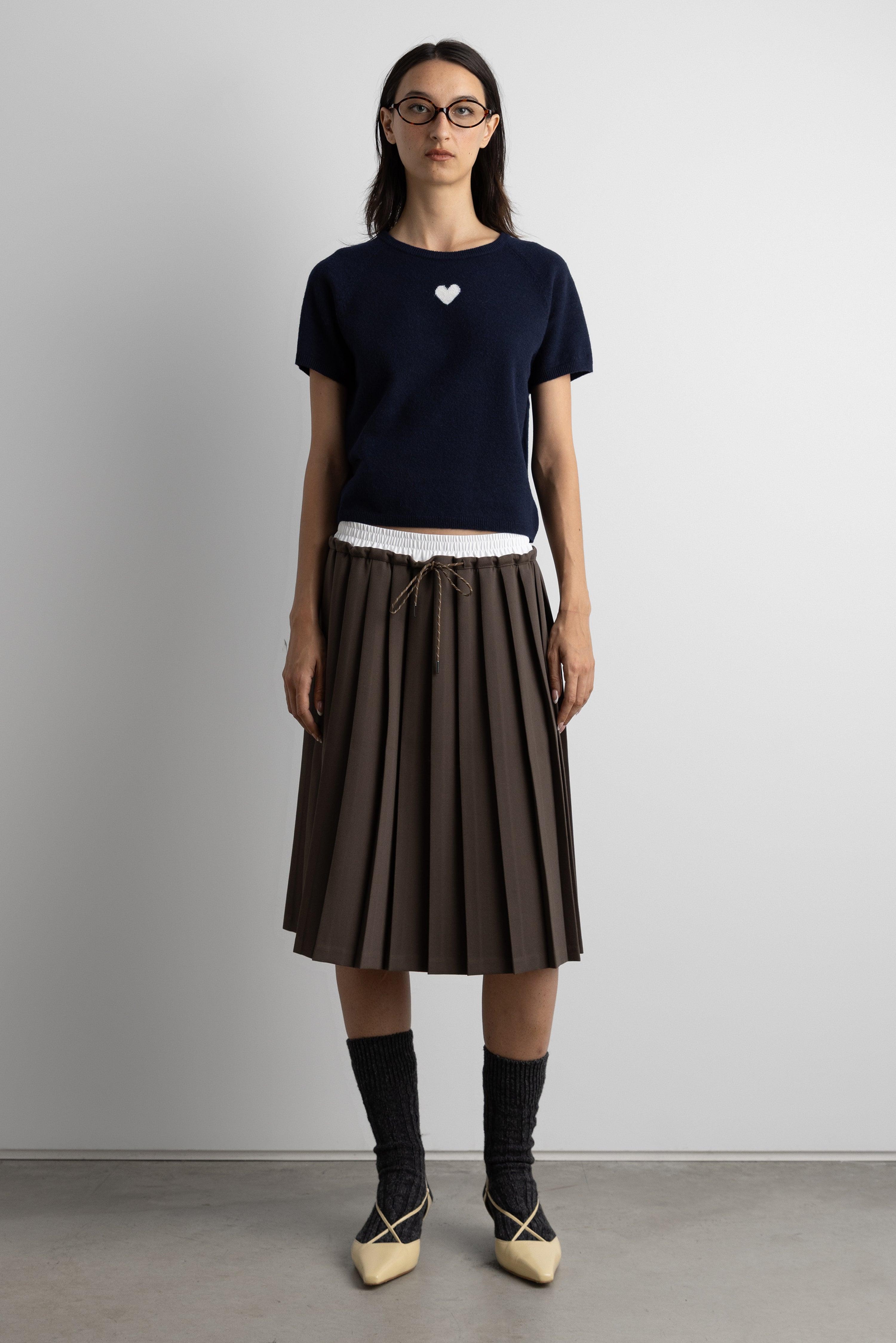 SHORT SLEEVE HEART SWEATER by OAK + FORT