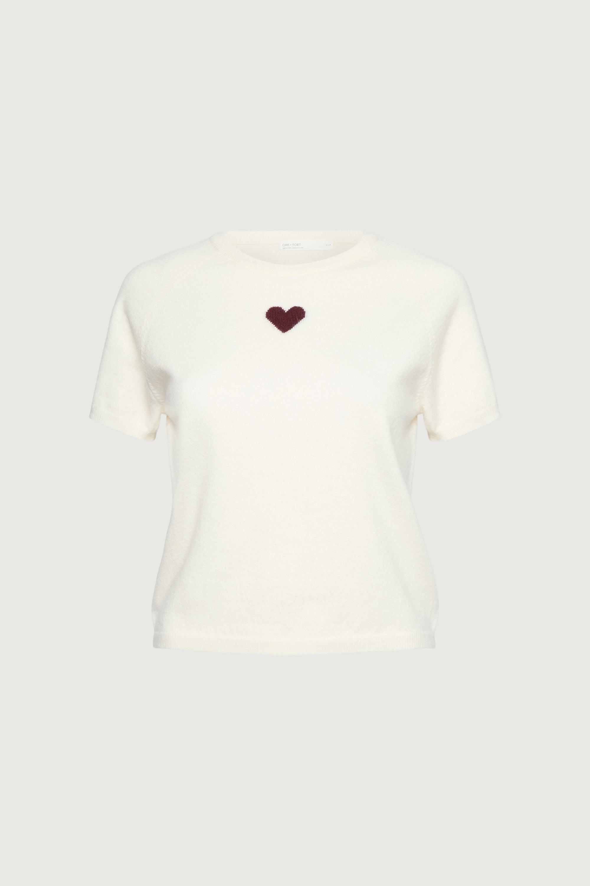 SHORT SLEEVE HEART SWEATER by OAK + FORT
