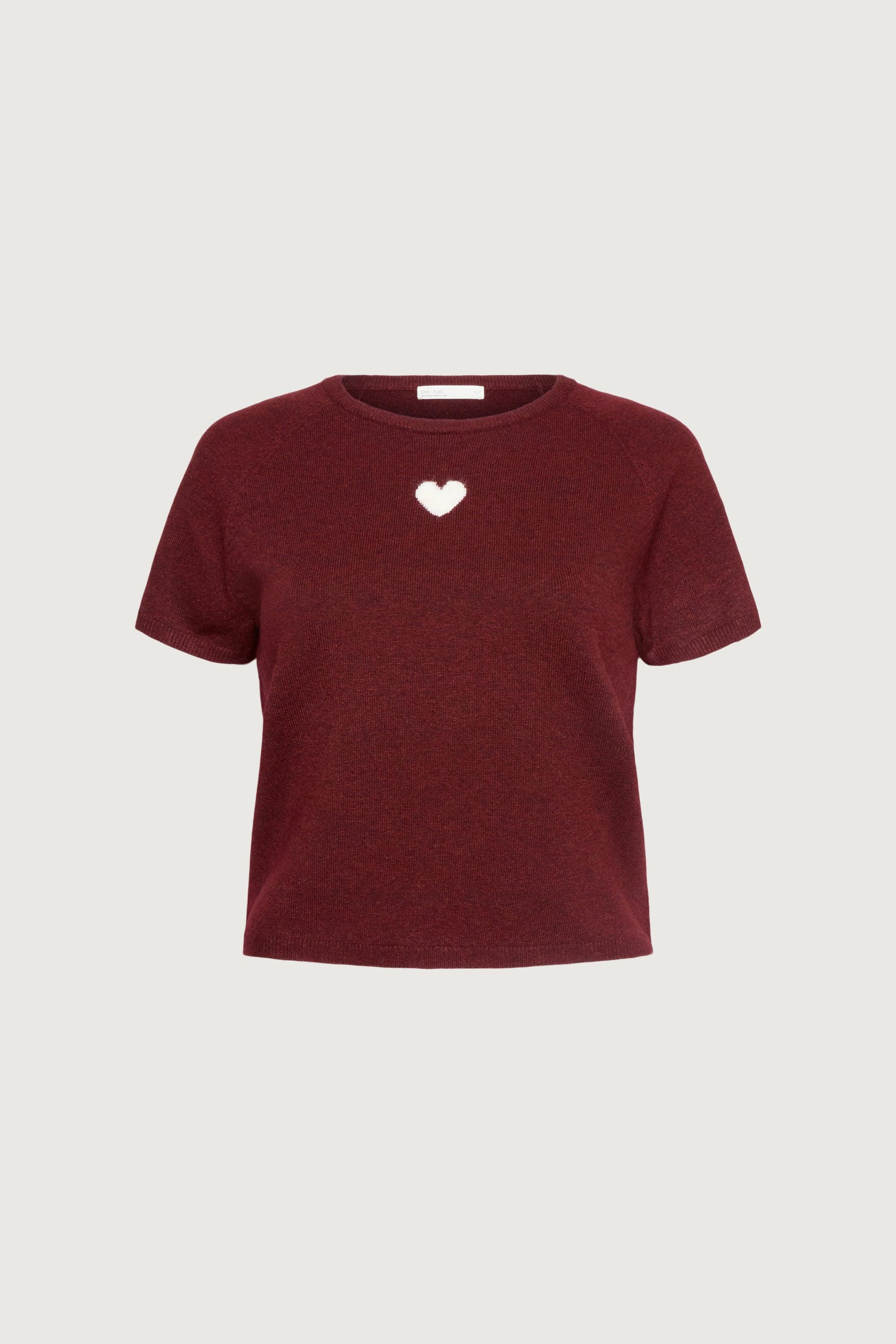 SHORT SLEEVE HEART SWEATER by OAK + FORT