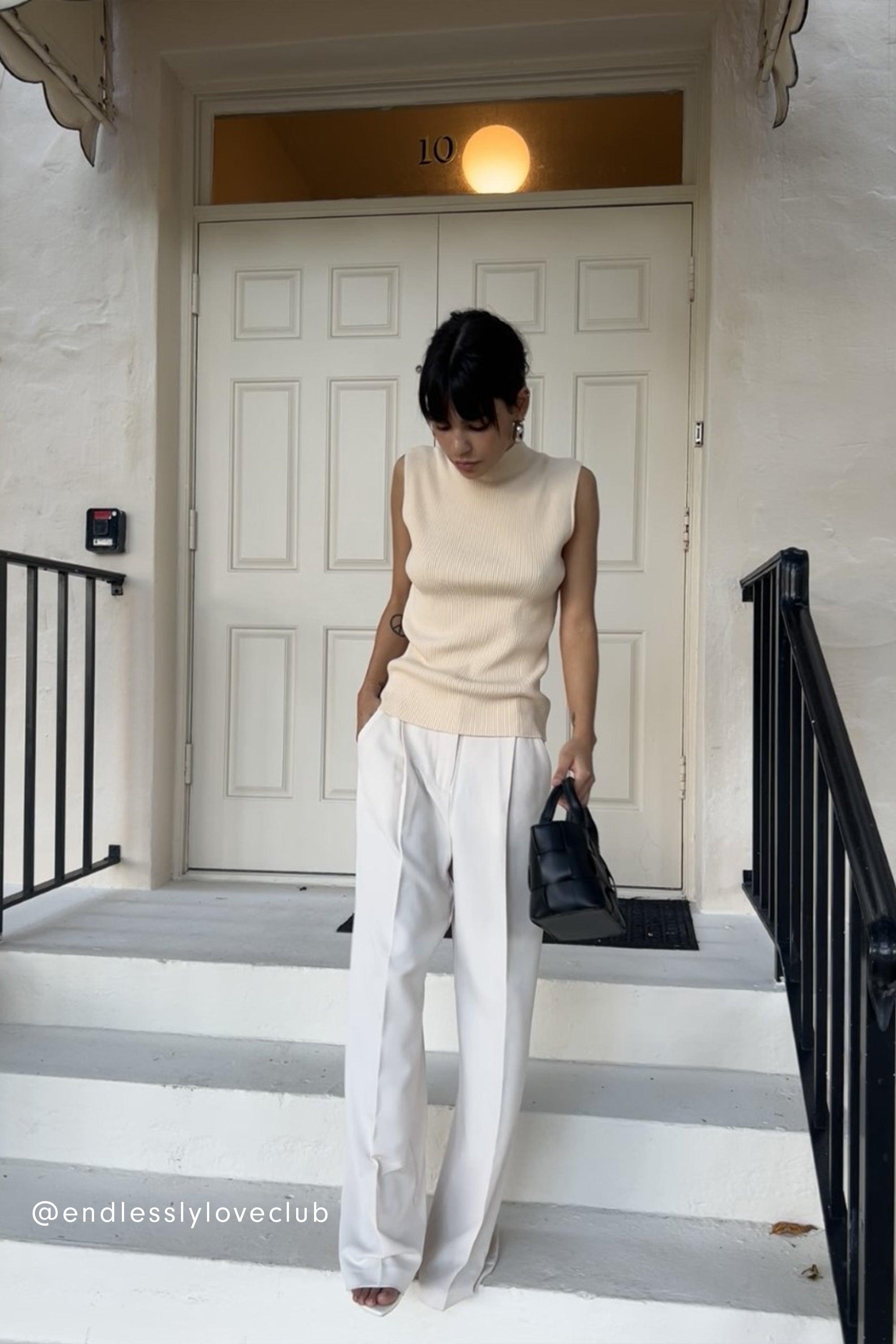 SLEEVELESS MOCKNECK SWEATER by OAK + FORT